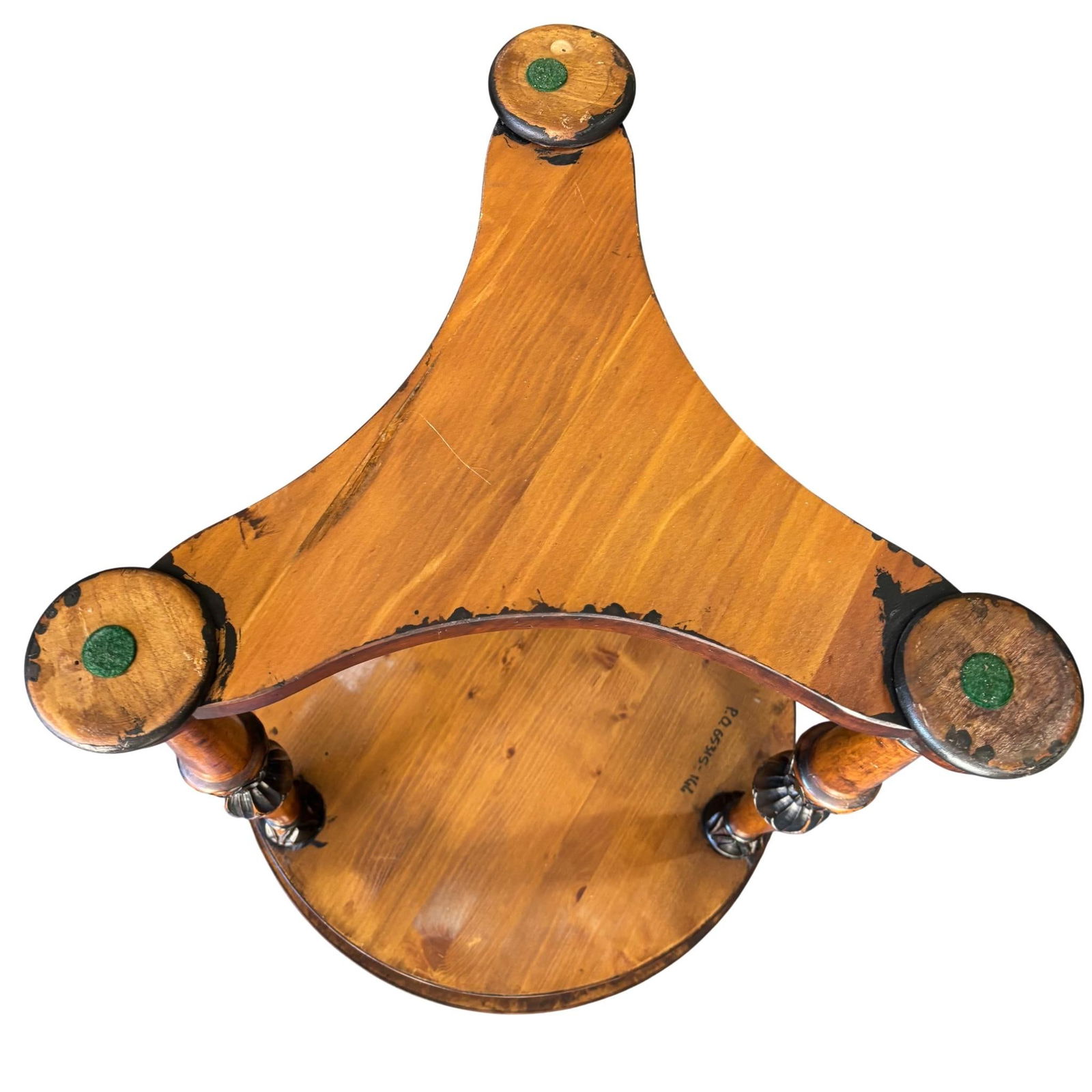 Regency Revival Mahogany Inlaid Side Table With Drawer & Triangular Base - 7