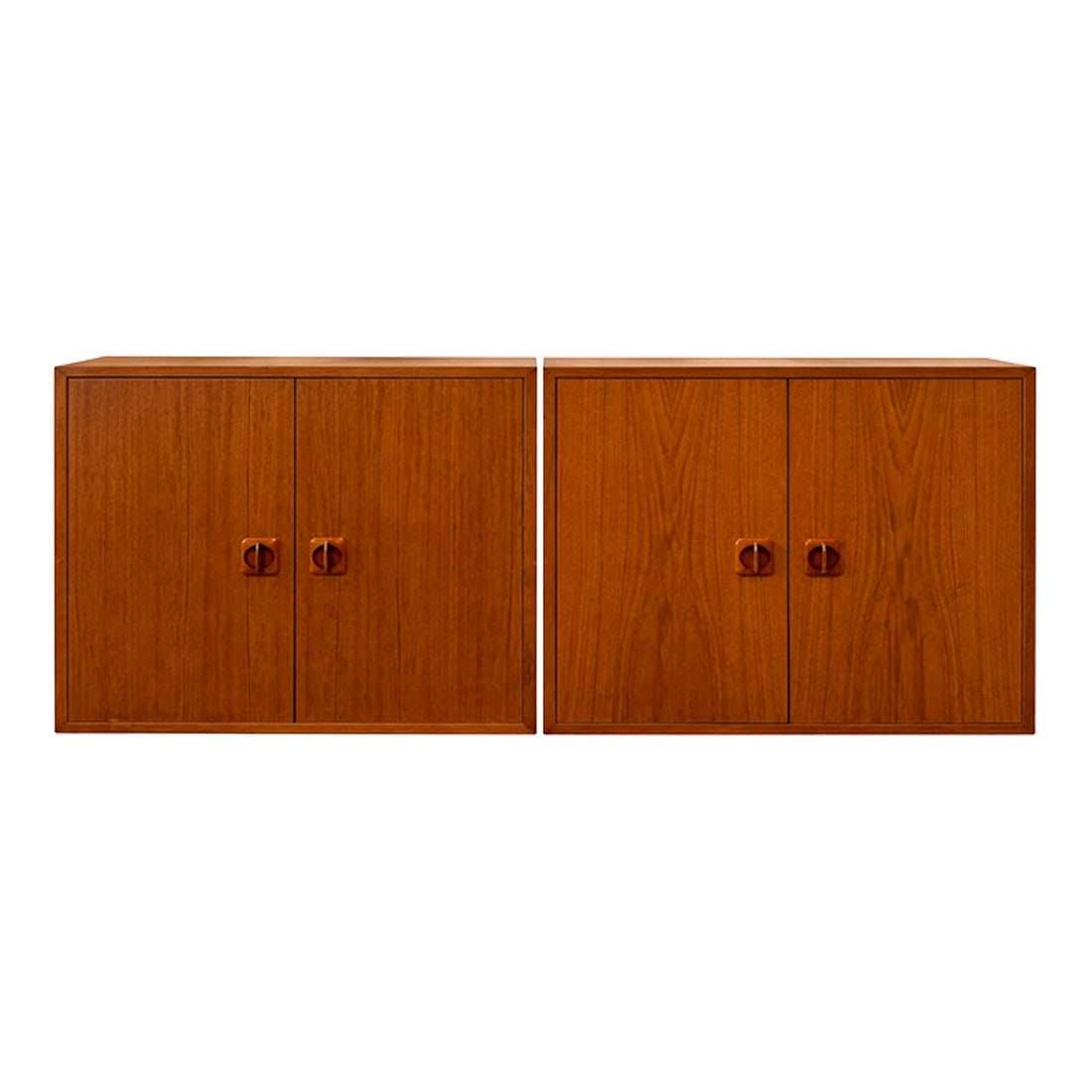 1960s Danish Mid Century Modern Cabinet Set / Modular Storage Credenza Pair: ESCRIPTION Authentic Danish modern cabinet pair, made in Denmark and dating to the mid-century period. These pieces embody everything that made Scandinavian design so enduring "” clean lines,