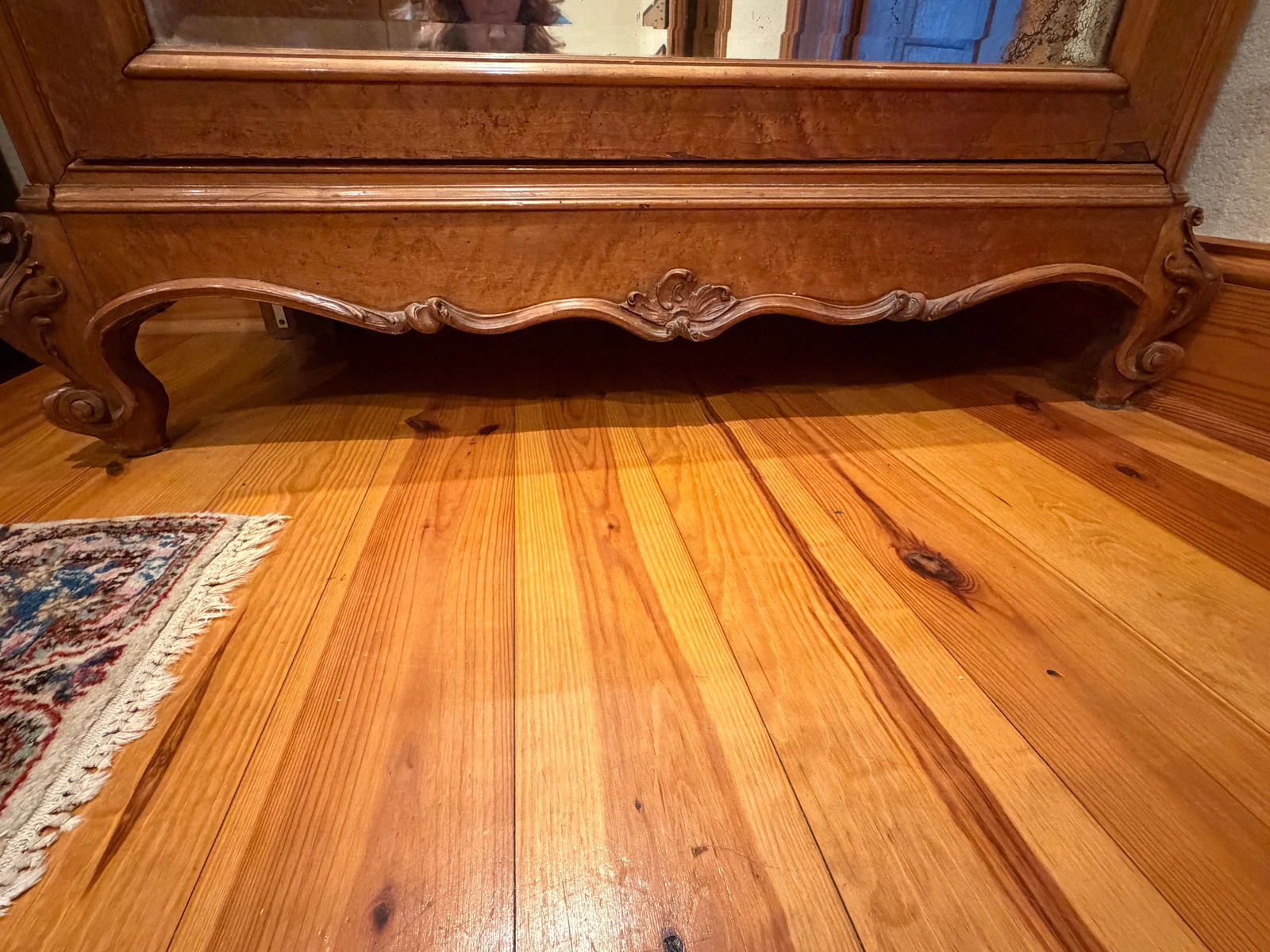 Antique French Rococo Revival Mirrored Armoire With Carved Crest, Circa 1900 - 6