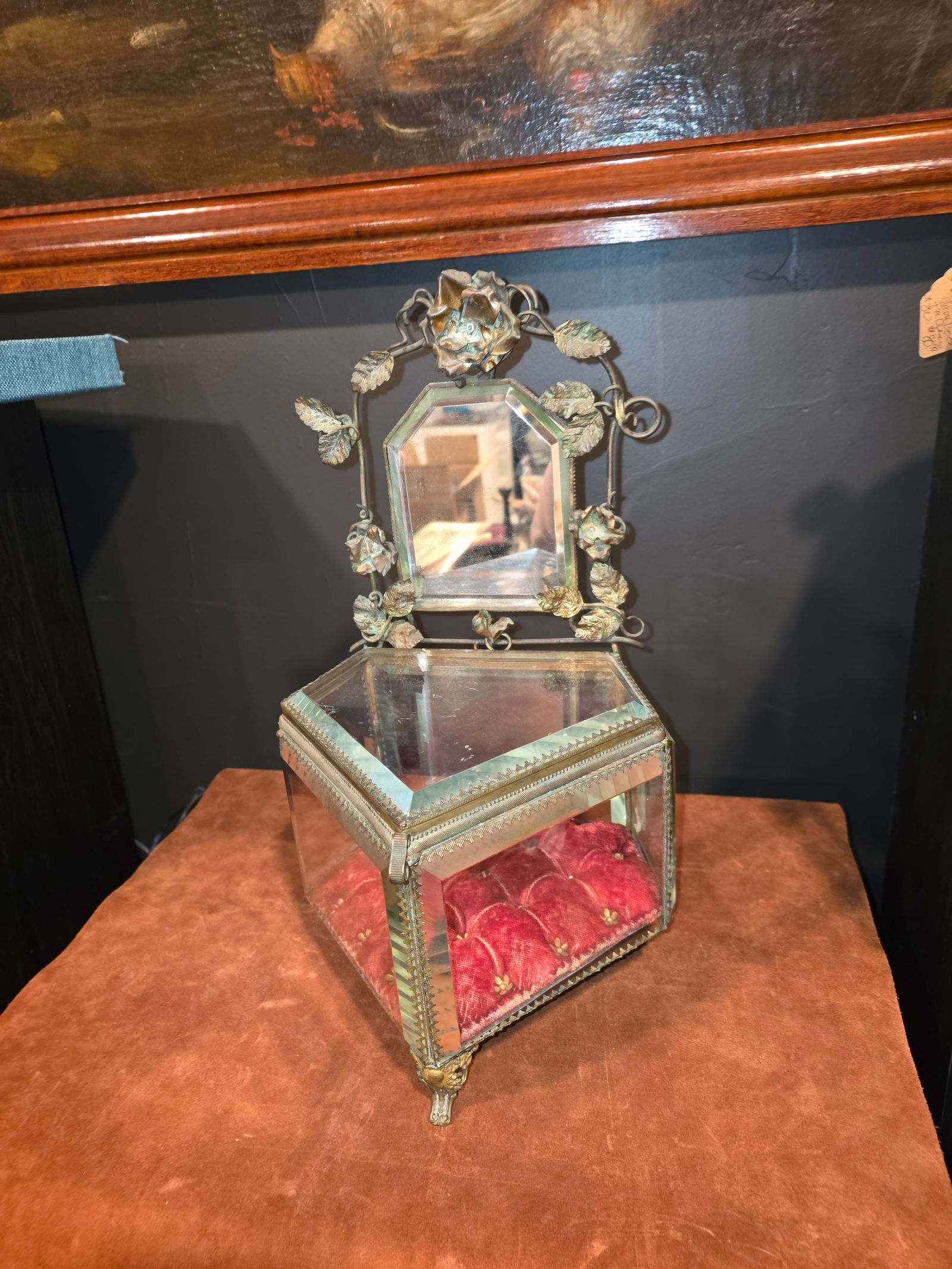 French Jewelry Casket With Mirror - 9