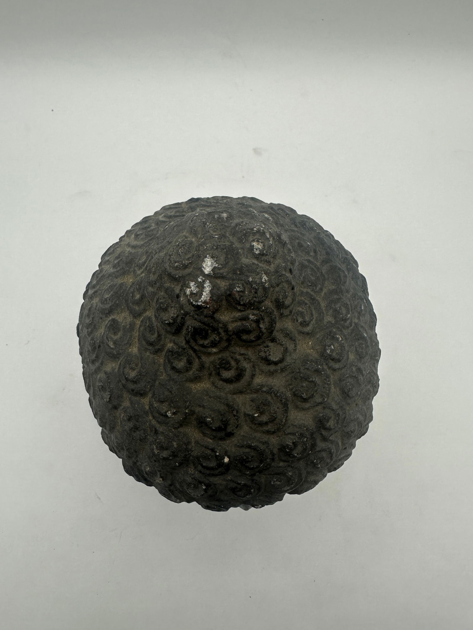 Mid to Late 1800s Stone Buddha Head Sculpture Statue 7" Heavy Fragment - 4