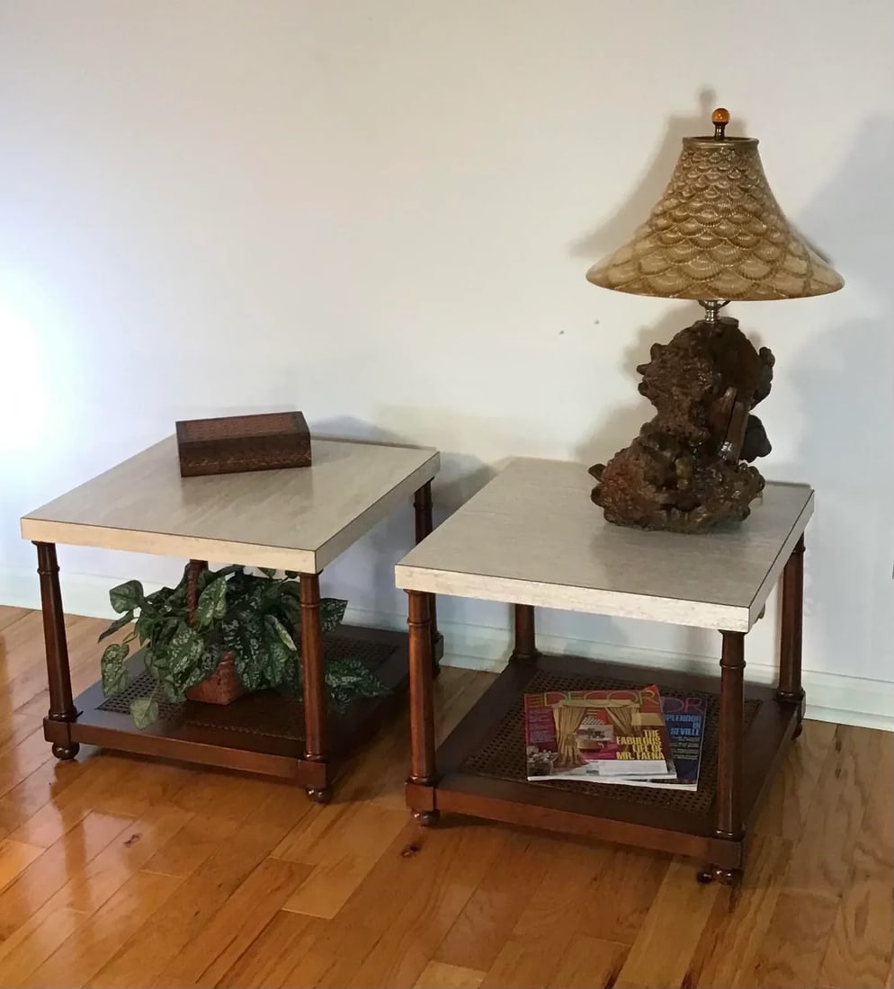 1960s John Stuart Inc. Grand Rapids New York End Tables - a Pair - 11