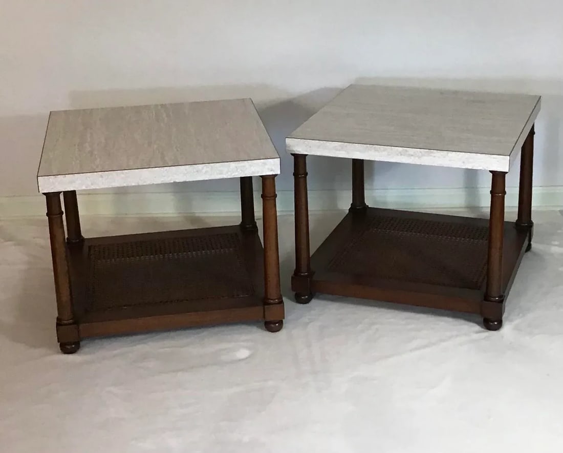 1960s John Stuart Inc. Grand Rapids New York End Tables - a Pair - 13