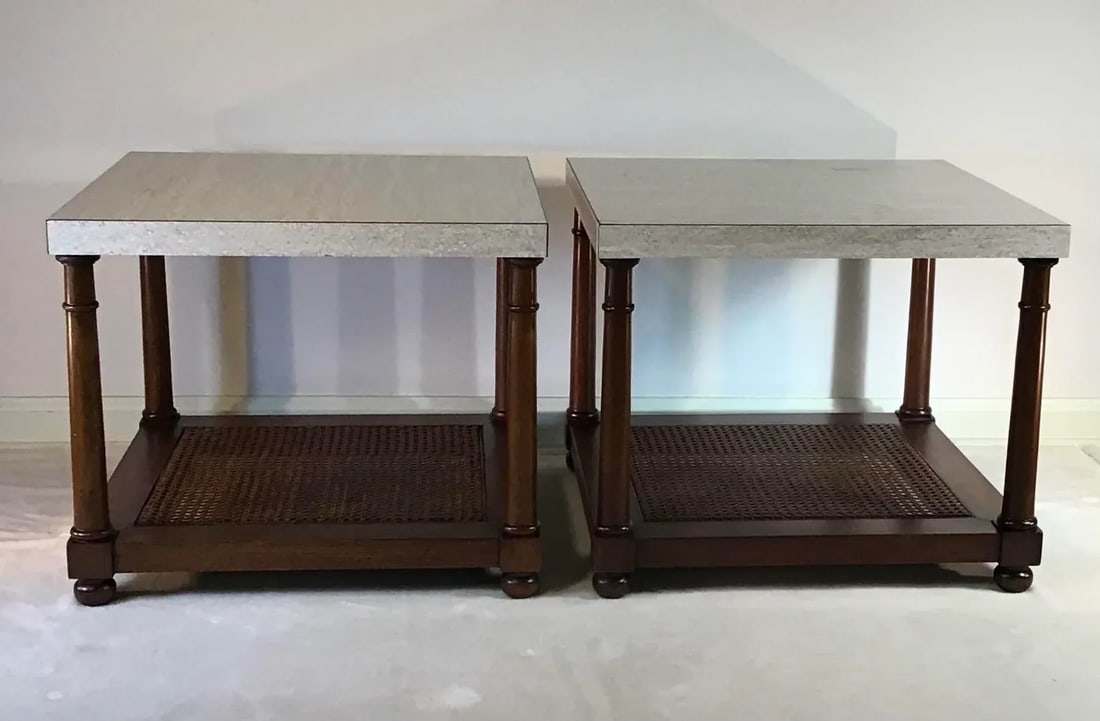 1960s John Stuart Inc. Grand Rapids New York End Tables - a Pair - 3