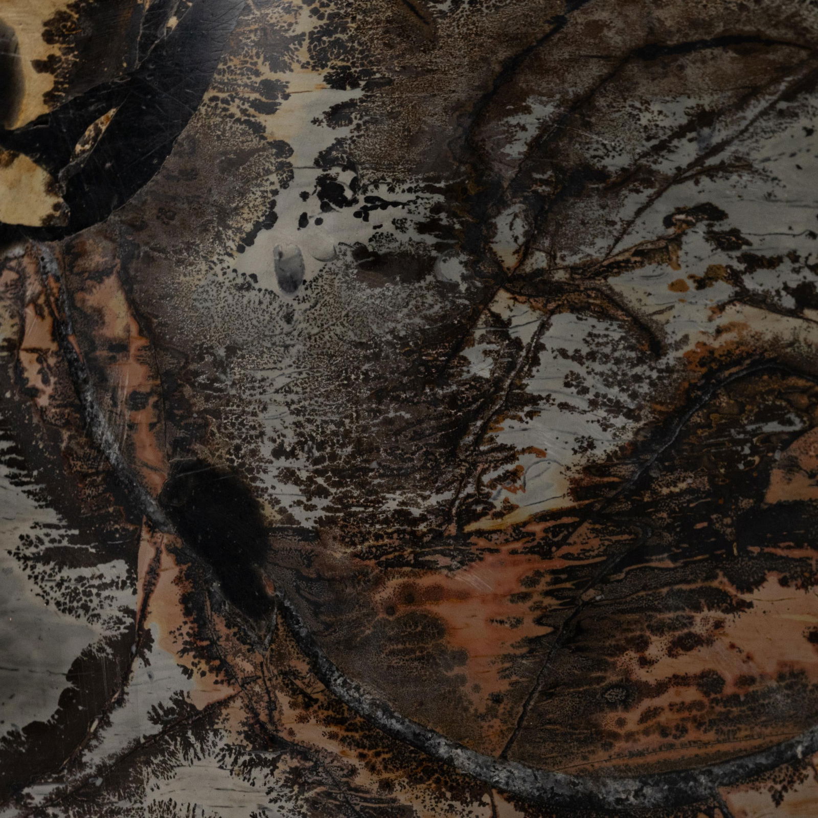 Plum Branches Painting Stone Drum Table - 5