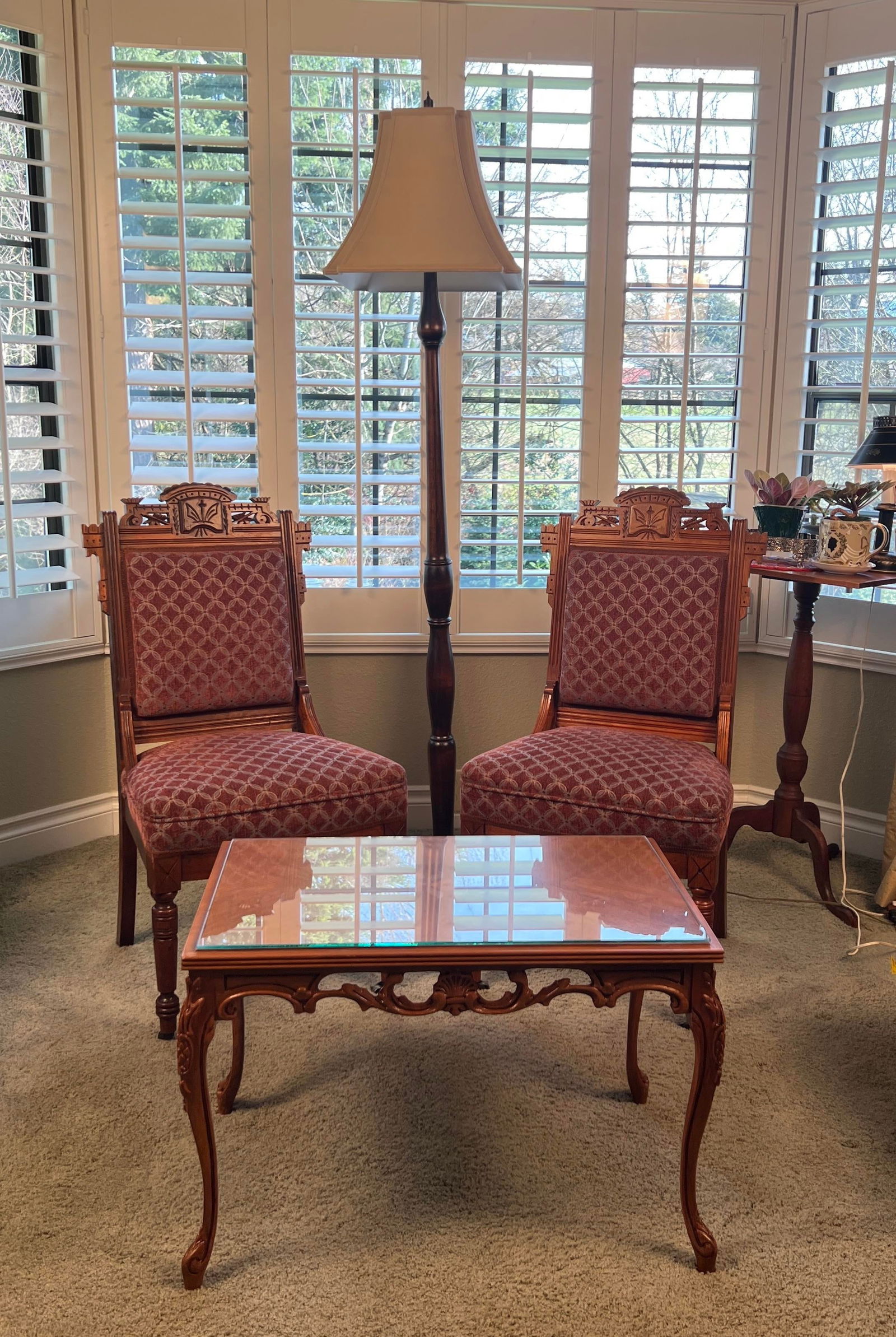 Set of Three 19th Century Eastlake Aesthetic Movement Walnut Parlor Chairs, Newly Upholstered - 10