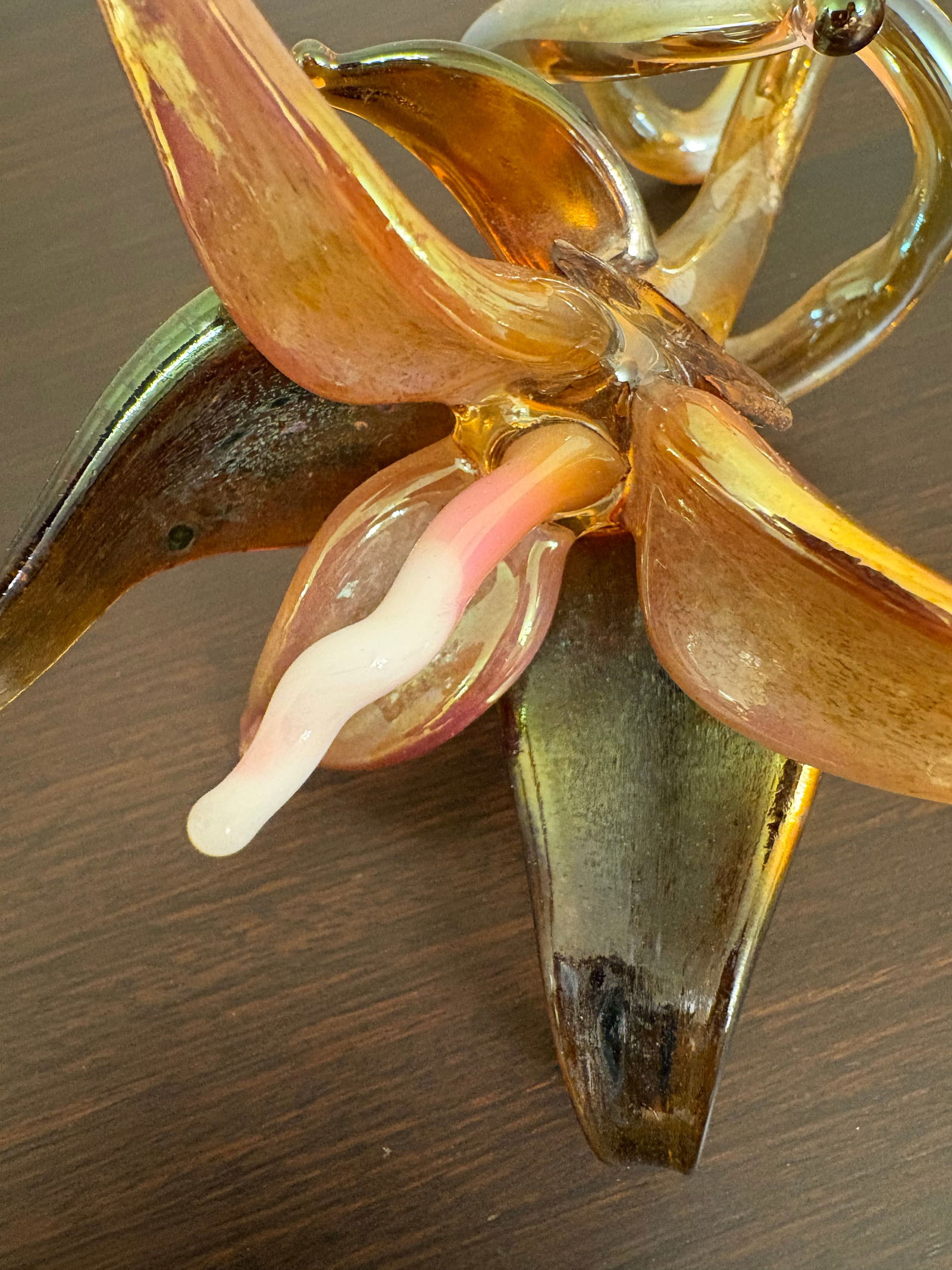 1930s Murano Hand Blown Fall Flower Sculpture - 3