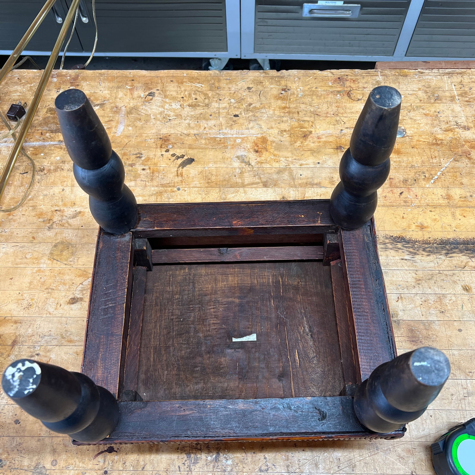 Vintage Bamboo and Woven Rattan British Colonial Style Footstool - 12