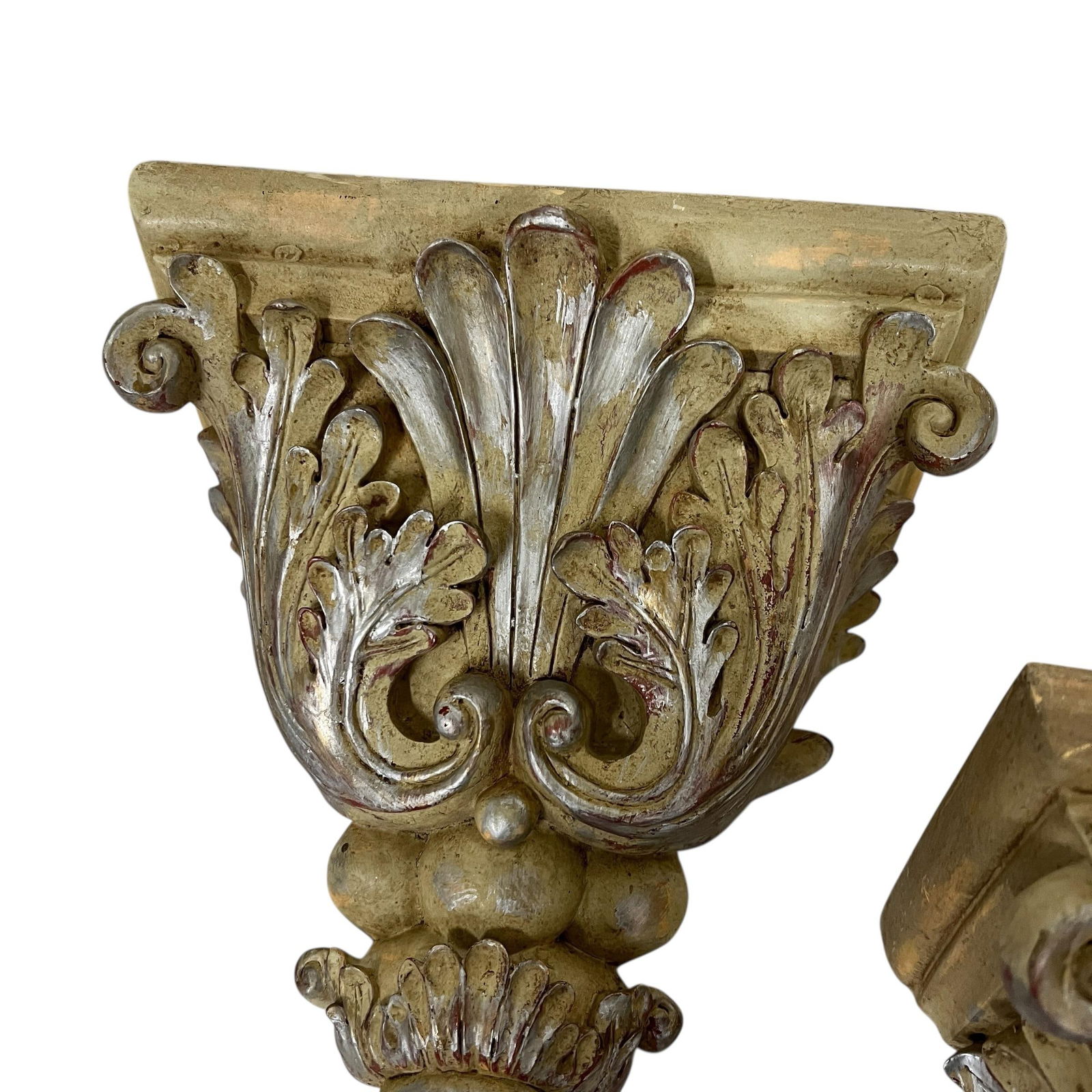 Vintage Acanthus Leaf Wall Bracket Display Shelf - A Pair - 3