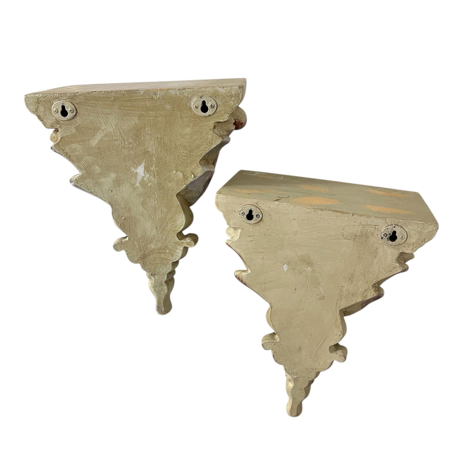 Vintage Acanthus Leaf Wall Bracket Display Shelf - A Pair - 7