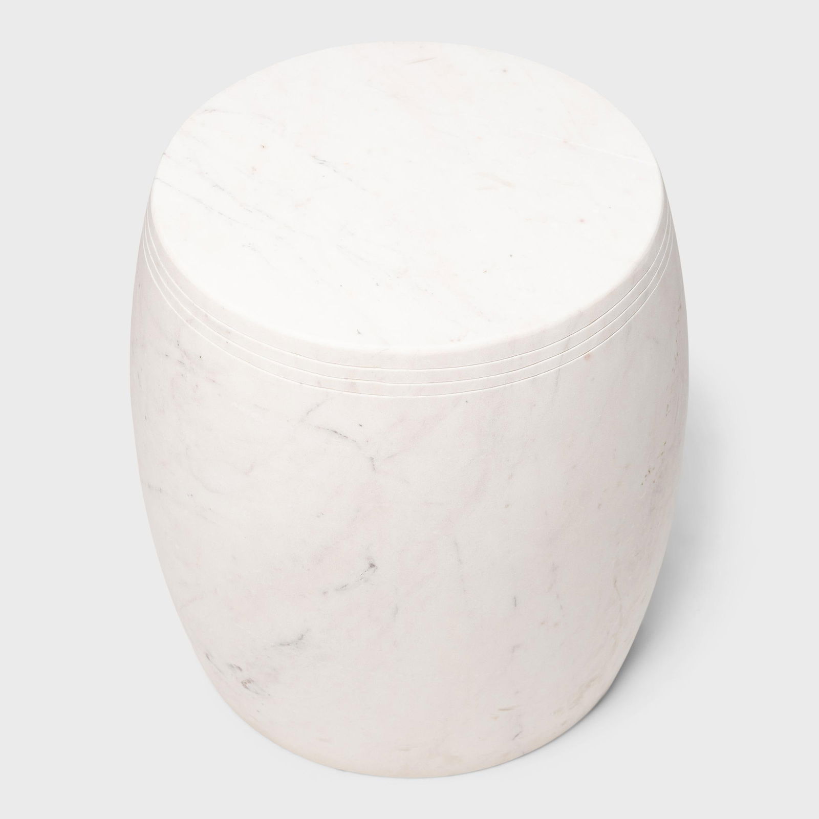White Marble Drum Table - 4