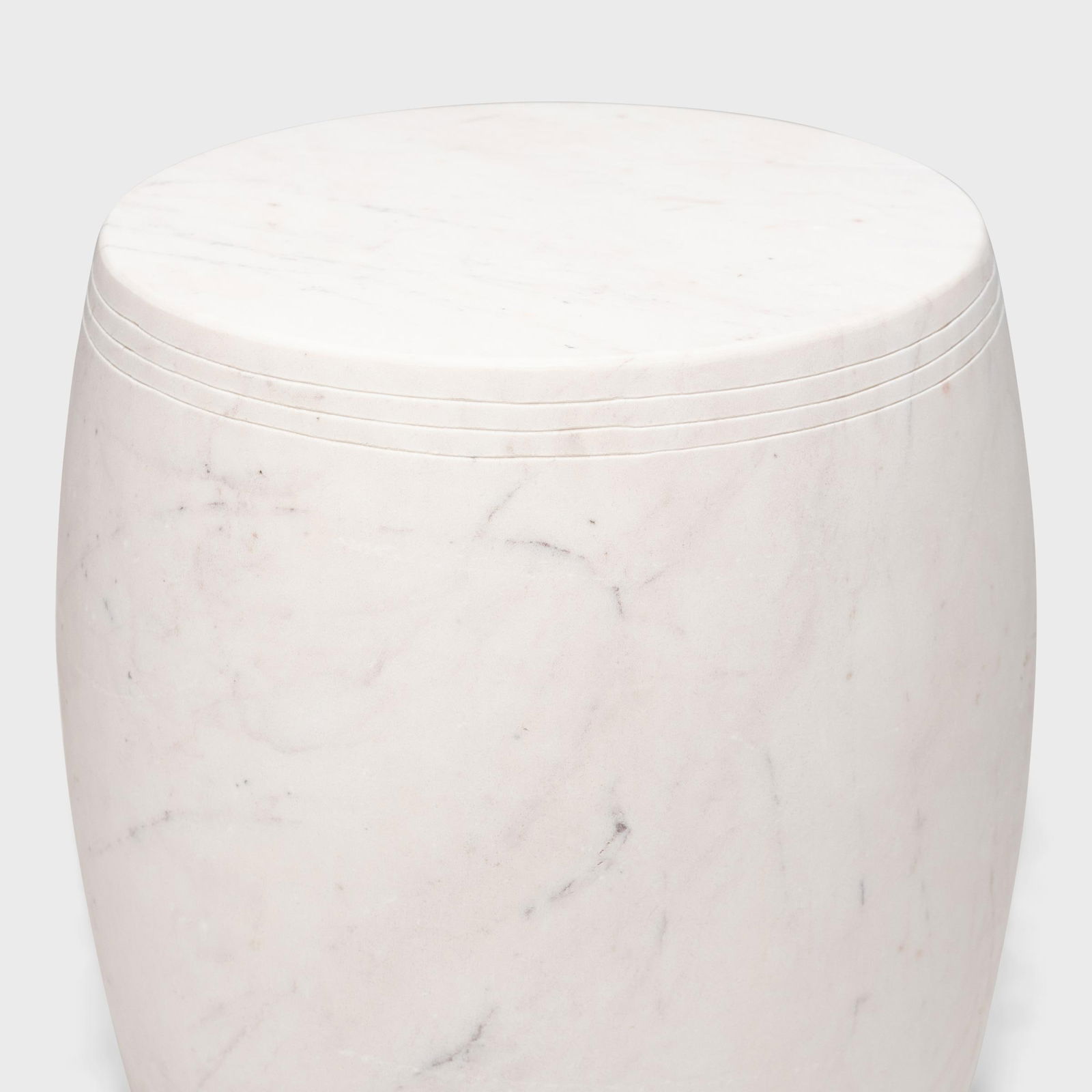 White Marble Drum Table - 5