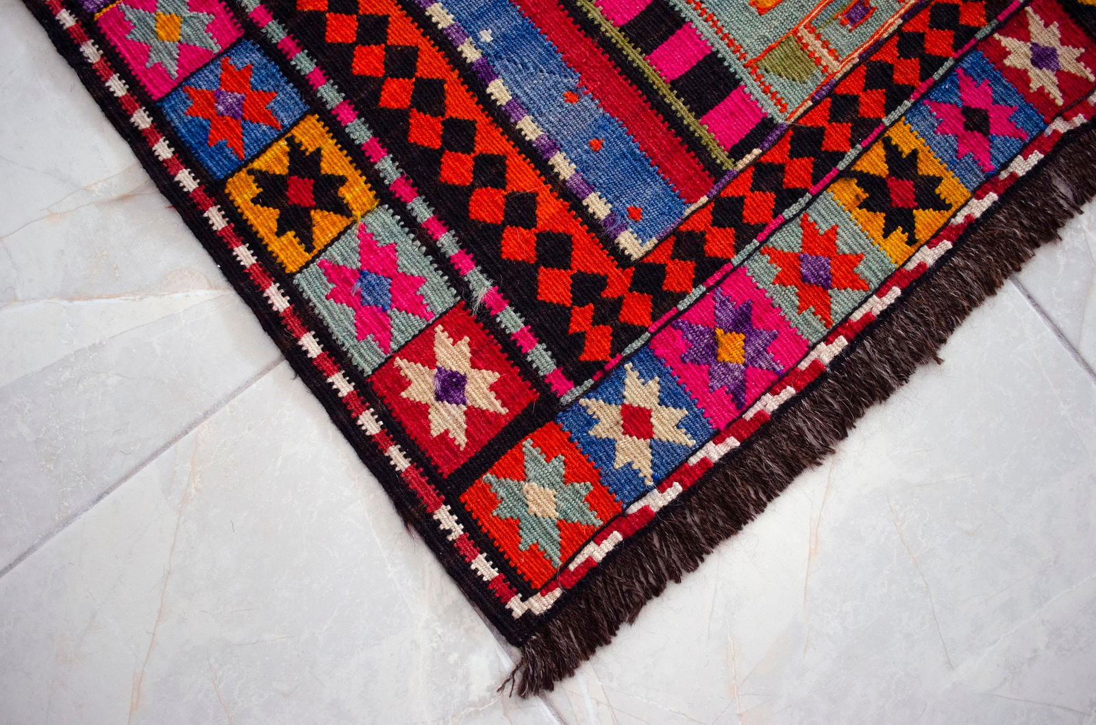 Masterpiece 1963 Dated Turkish Kilim, Extra Large Pictorial Wall Tapestry, Vintage Wall Decor With M - 14