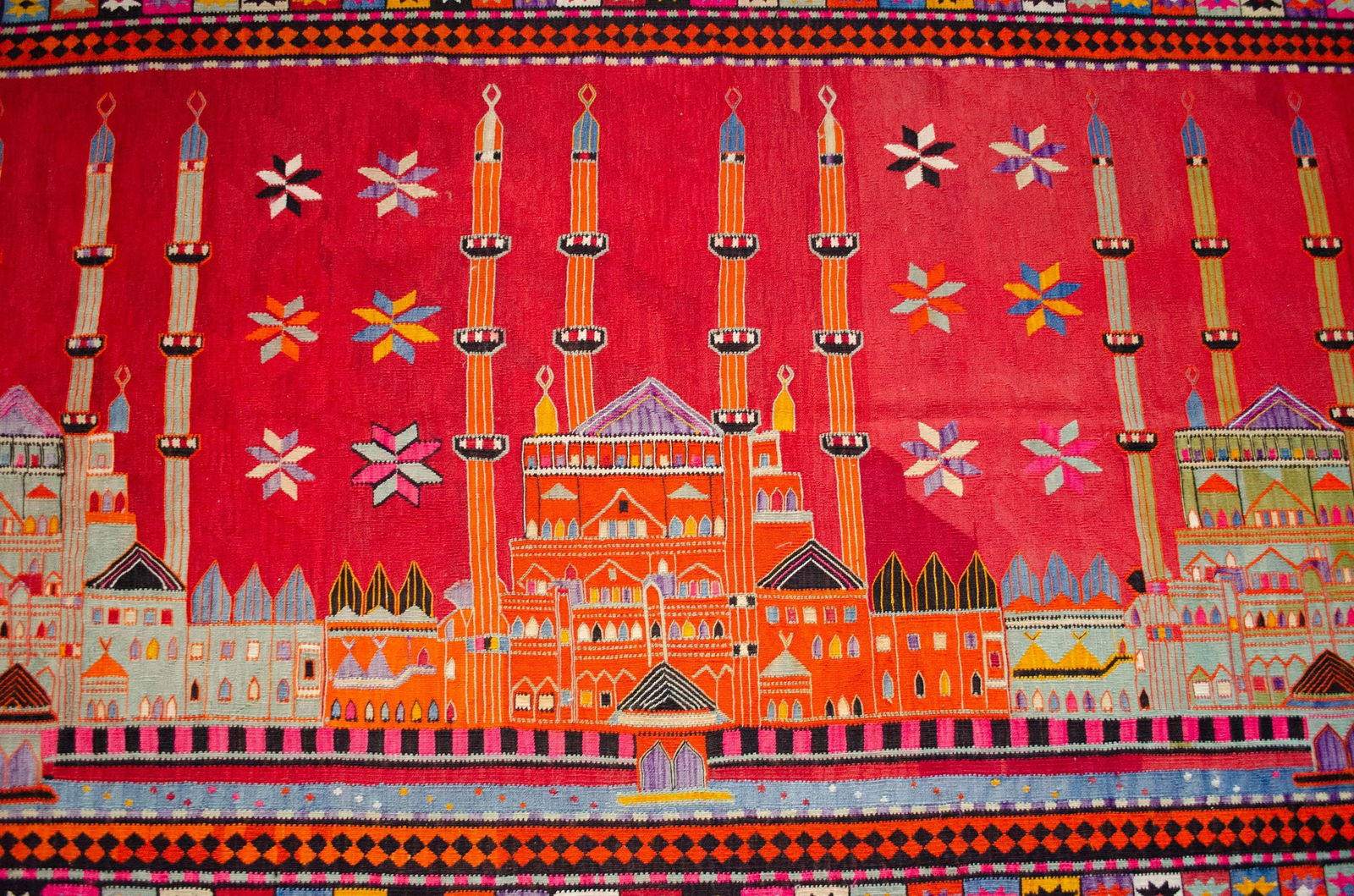 Masterpiece 1963 Dated Turkish Kilim, Extra Large Pictorial Wall Tapestry, Vintage Wall Decor With M - 4