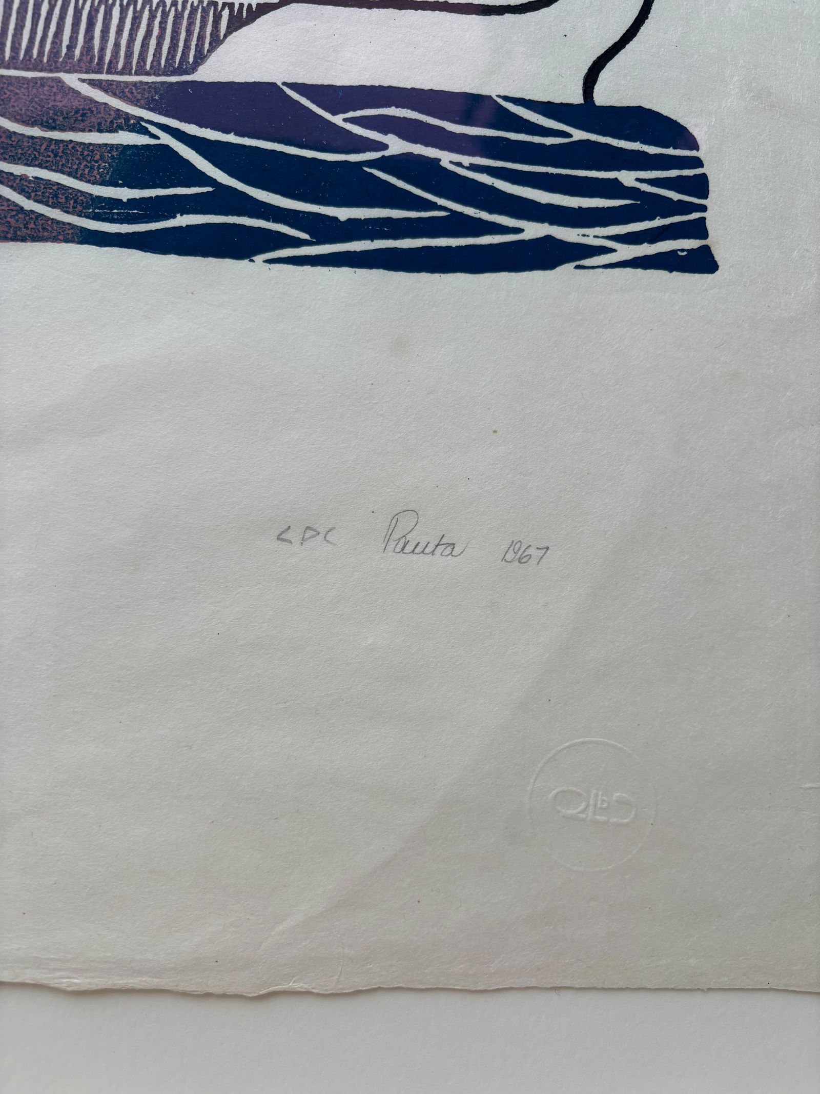 Pitseolak Ashoona "Butchering Walrus on the Floe" 1967 Cape Dorset Inuit Stone Engraving - Limited E - 13