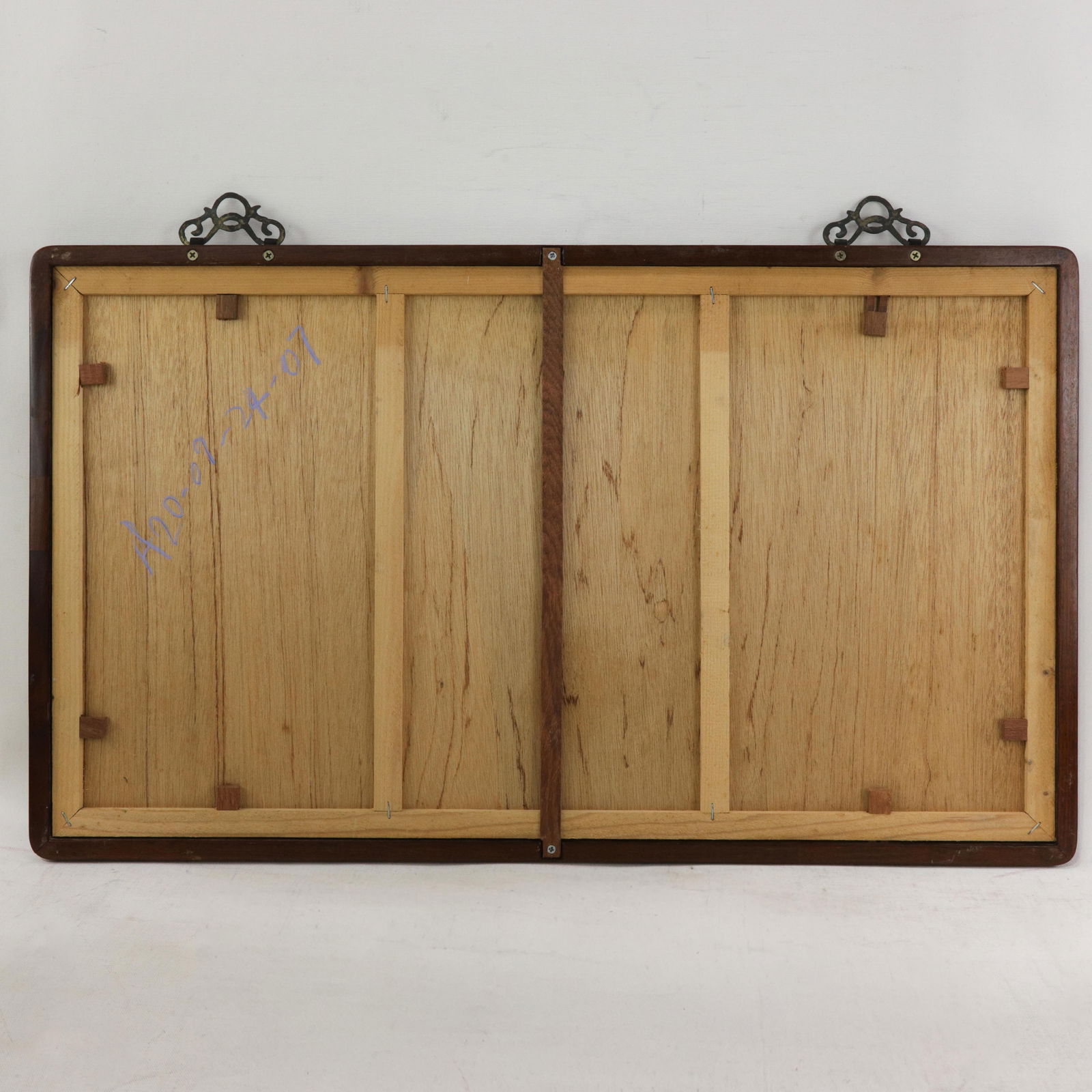 Vintage Chinese Fan Painting Birds and Persimmons Framed Ink and Color on Paper With Calligraphy - 10