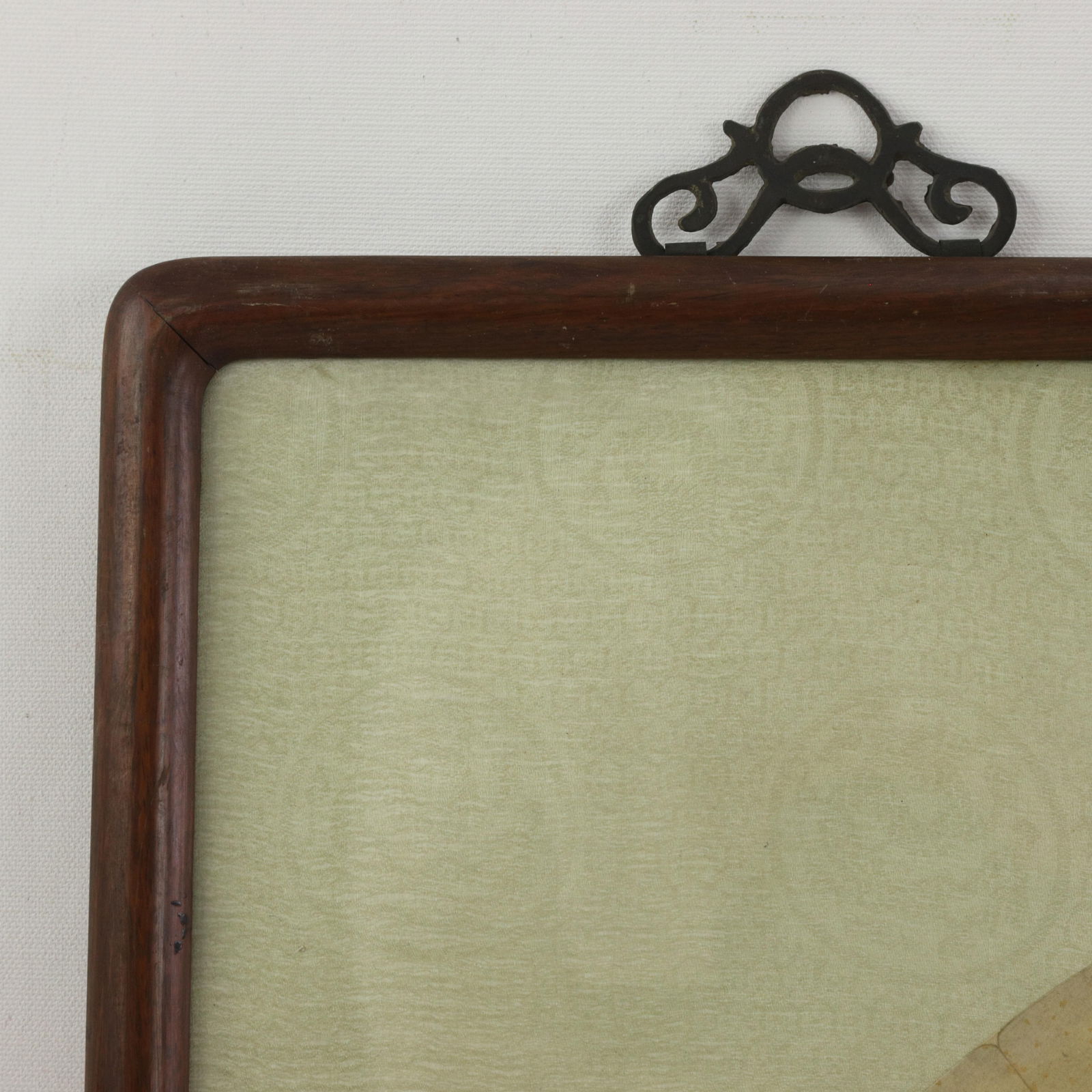 Vintage Chinese Fan Painting Chicks Catching Bugs With Pink Flowers Framed Ink and Color on Paper Wi - 8