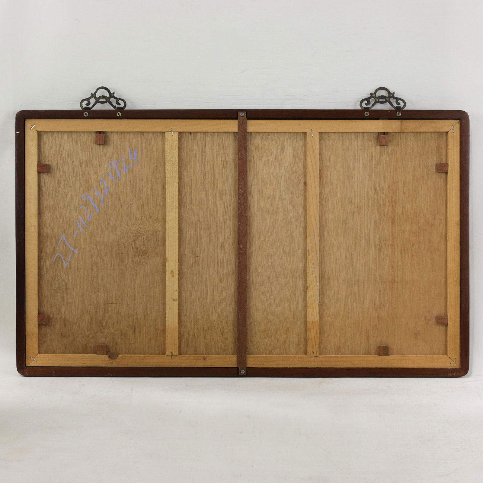 Vintage Chinese Fan Painting Pink and Purple Peony Flowers Framed Ink and Color on Paper With Callig - 10