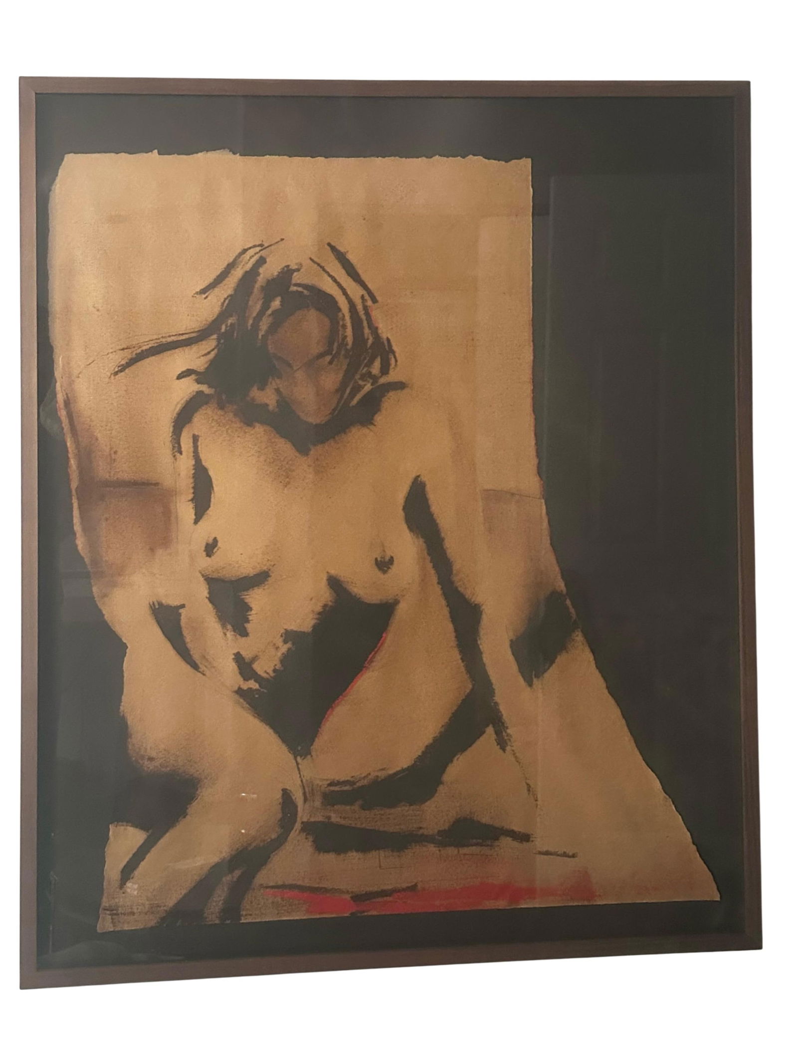 Greg Lauren Figurative Nude Mixed Media on Paper, Framed - 5