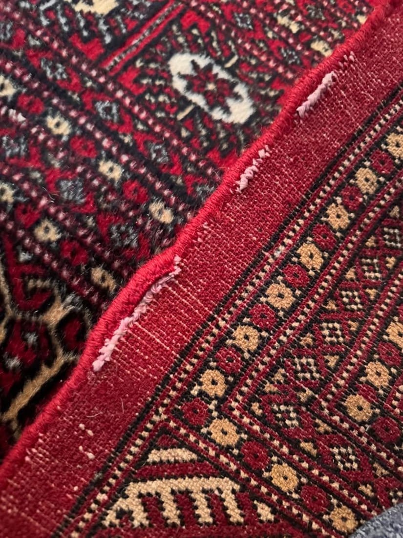 Hand-Knotted Persian Wool Rug 8'3" X 9'11" - Bokhara-Style Gul Pattern - 11