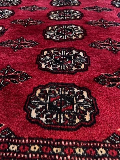 Hand-Knotted Persian Wool Rug 8'3" X 9'11" - Bokhara-Style Gul Pattern - 5
