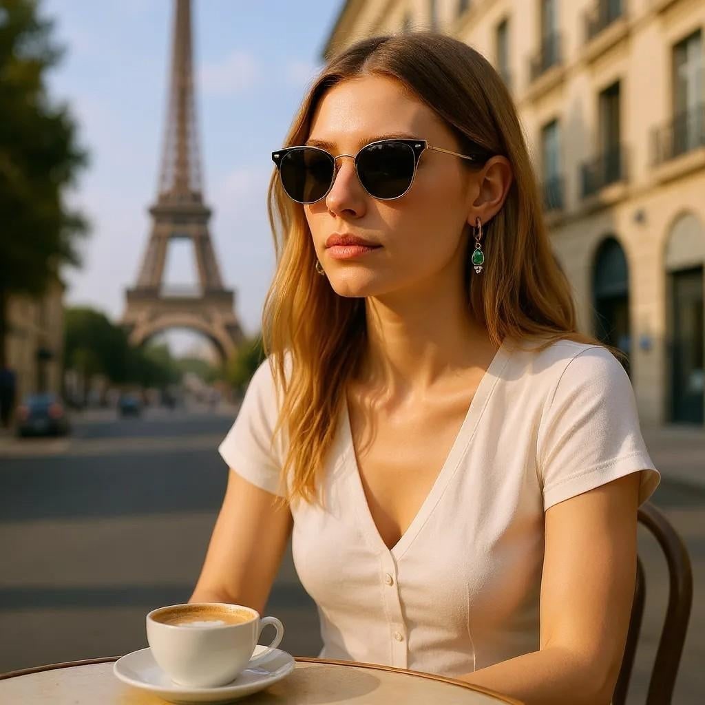 14k Yellow Gold Hoop Earrings With Pear-Shaped Emeralds and Diamond Accents, A Pair - 12
