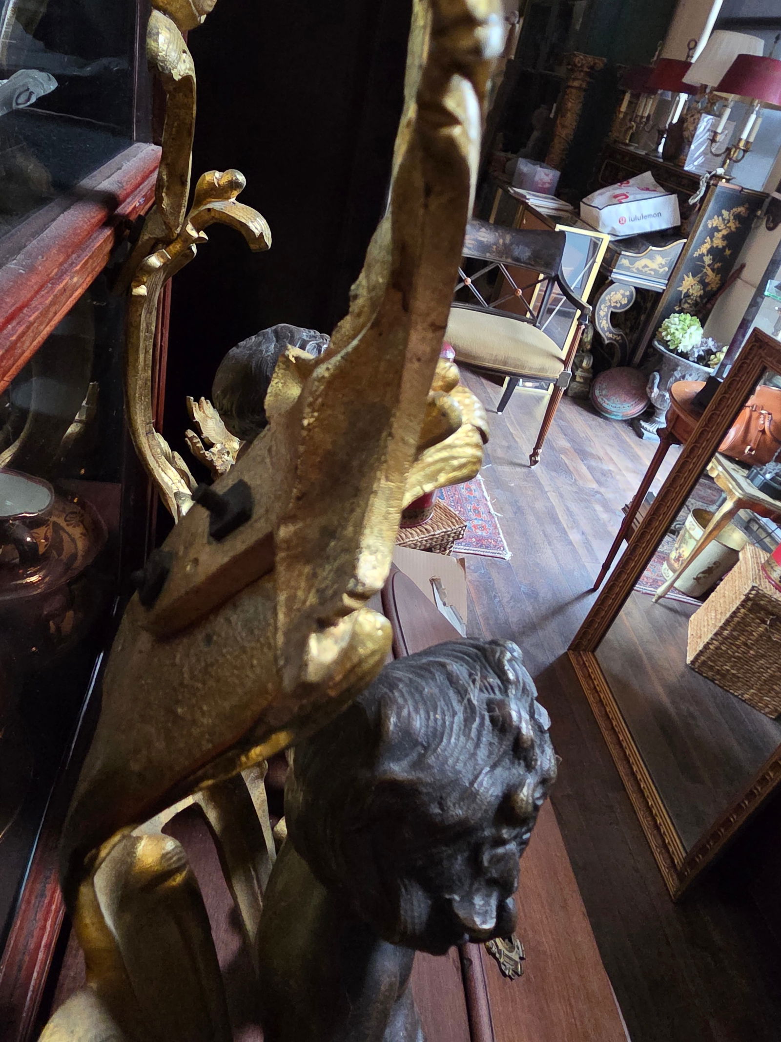 Antique French Chenets With Cherubs - 5