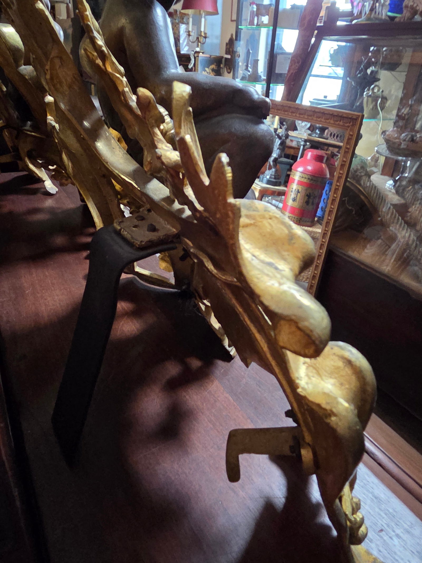 Antique French Chenets With Cherubs - 6