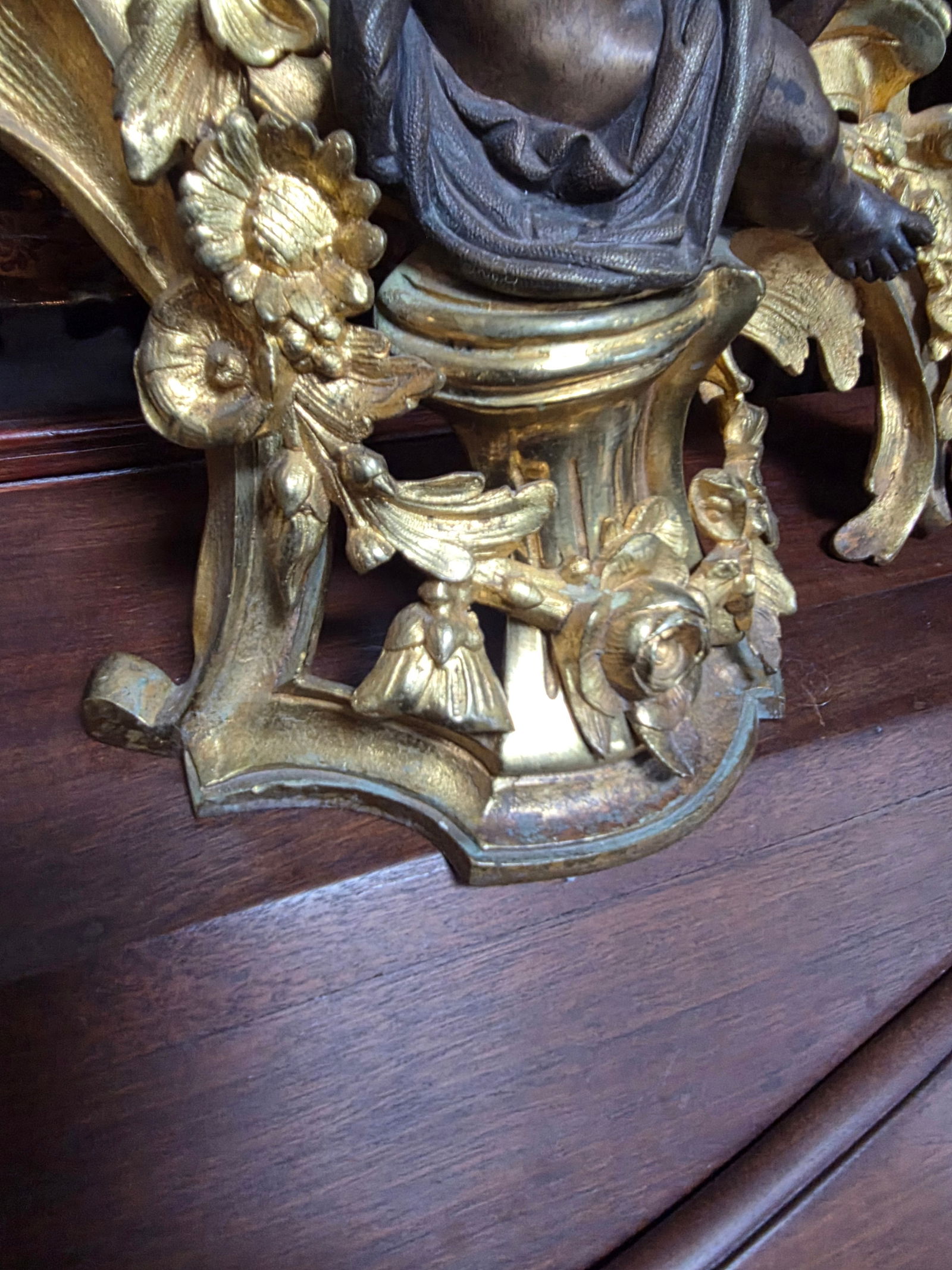 Antique French Chenets With Cherubs - 7