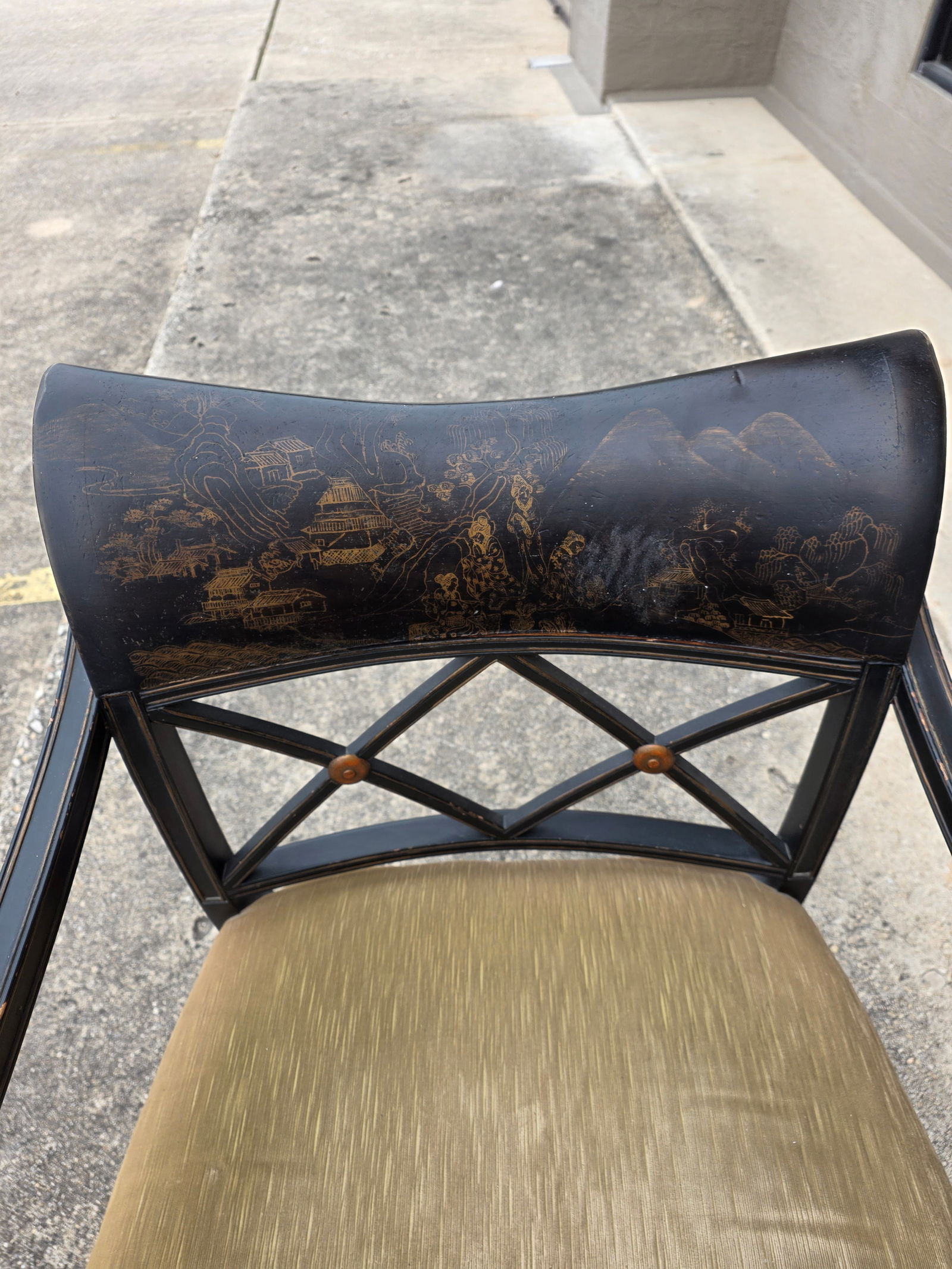 English Regency Style Chinoiserie Decorated Chair - 2