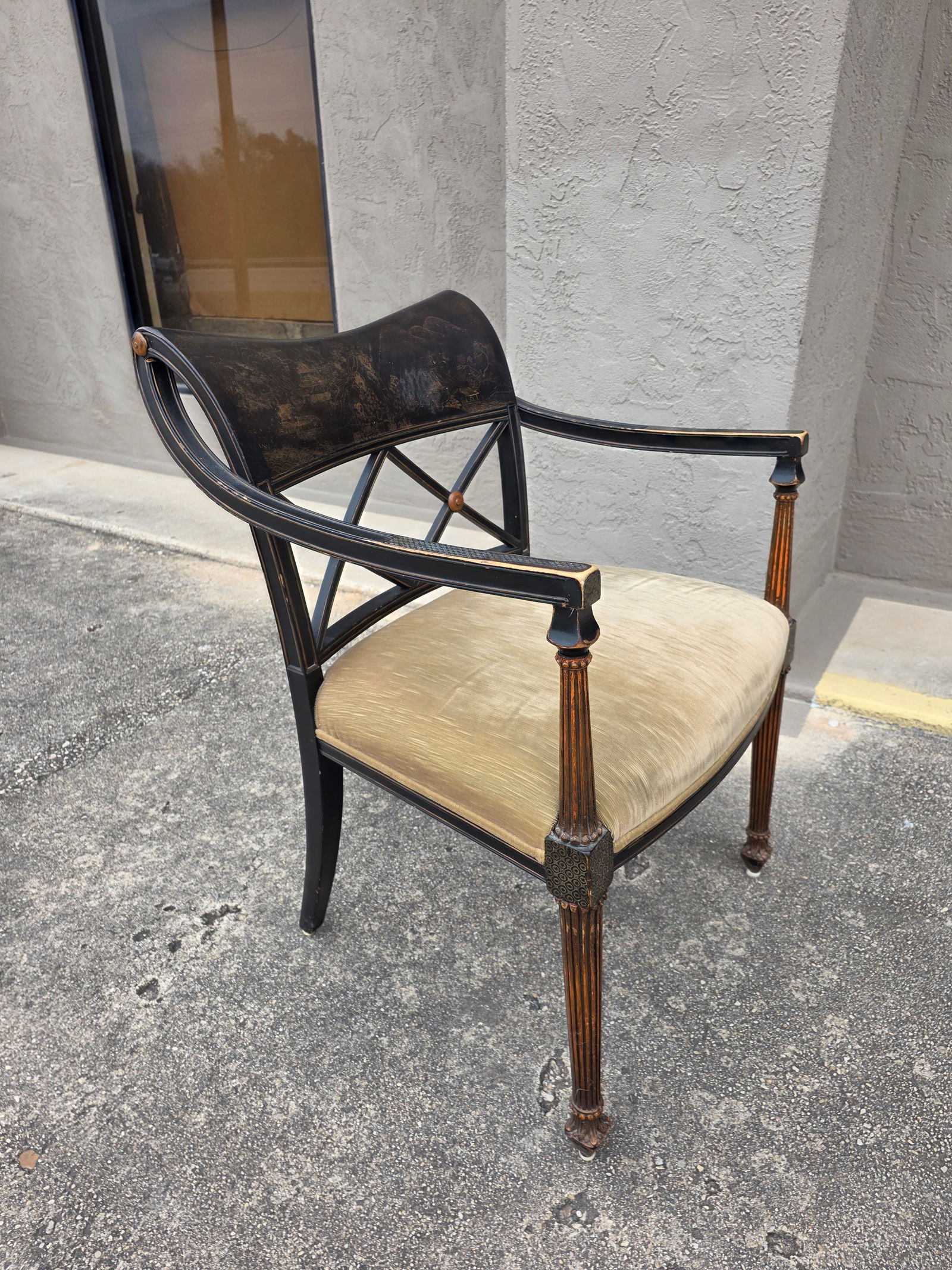 English Regency Style Chinoiserie Decorated Chair - 3