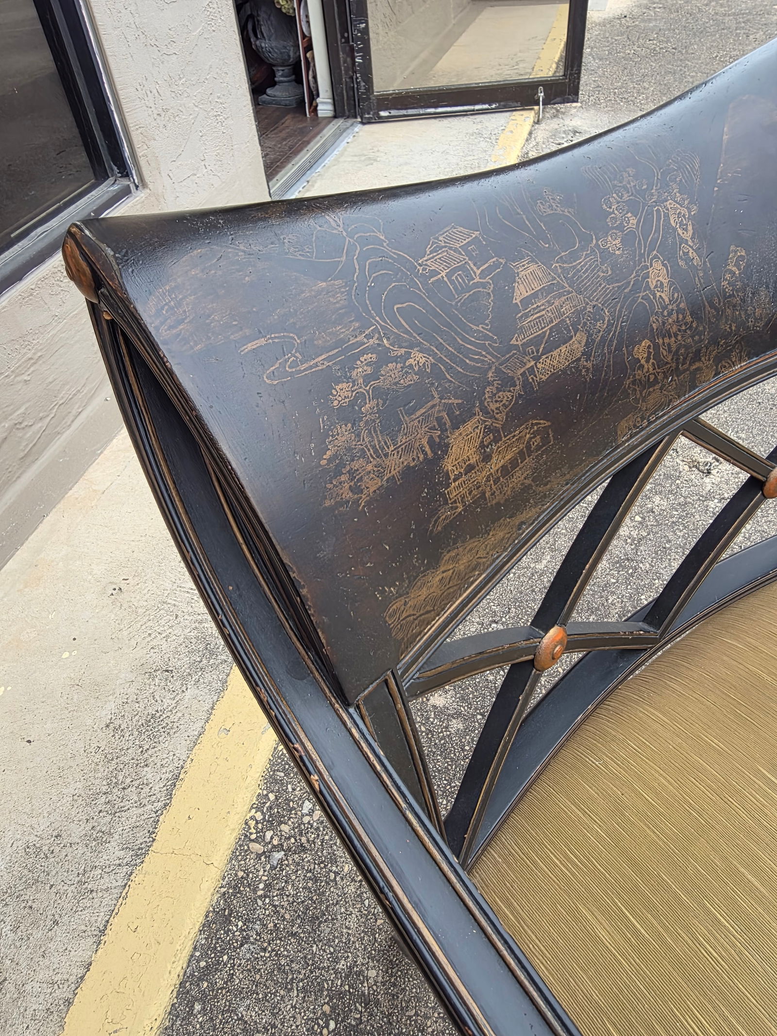 English Regency Style Chinoiserie Decorated Chair - 6