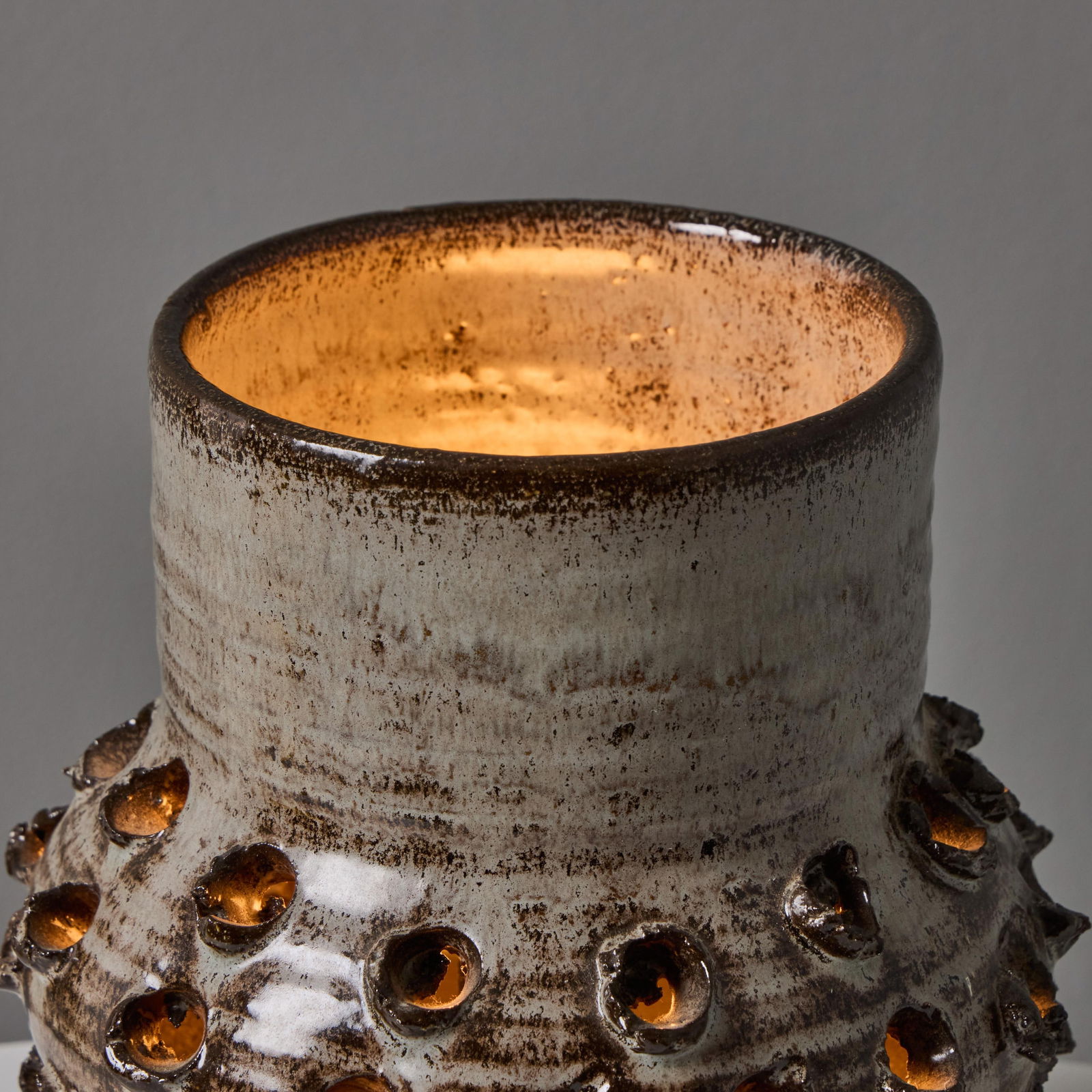 1970s Erik Glud Studio Crafted Stoneware Footed Table Lamp - 14