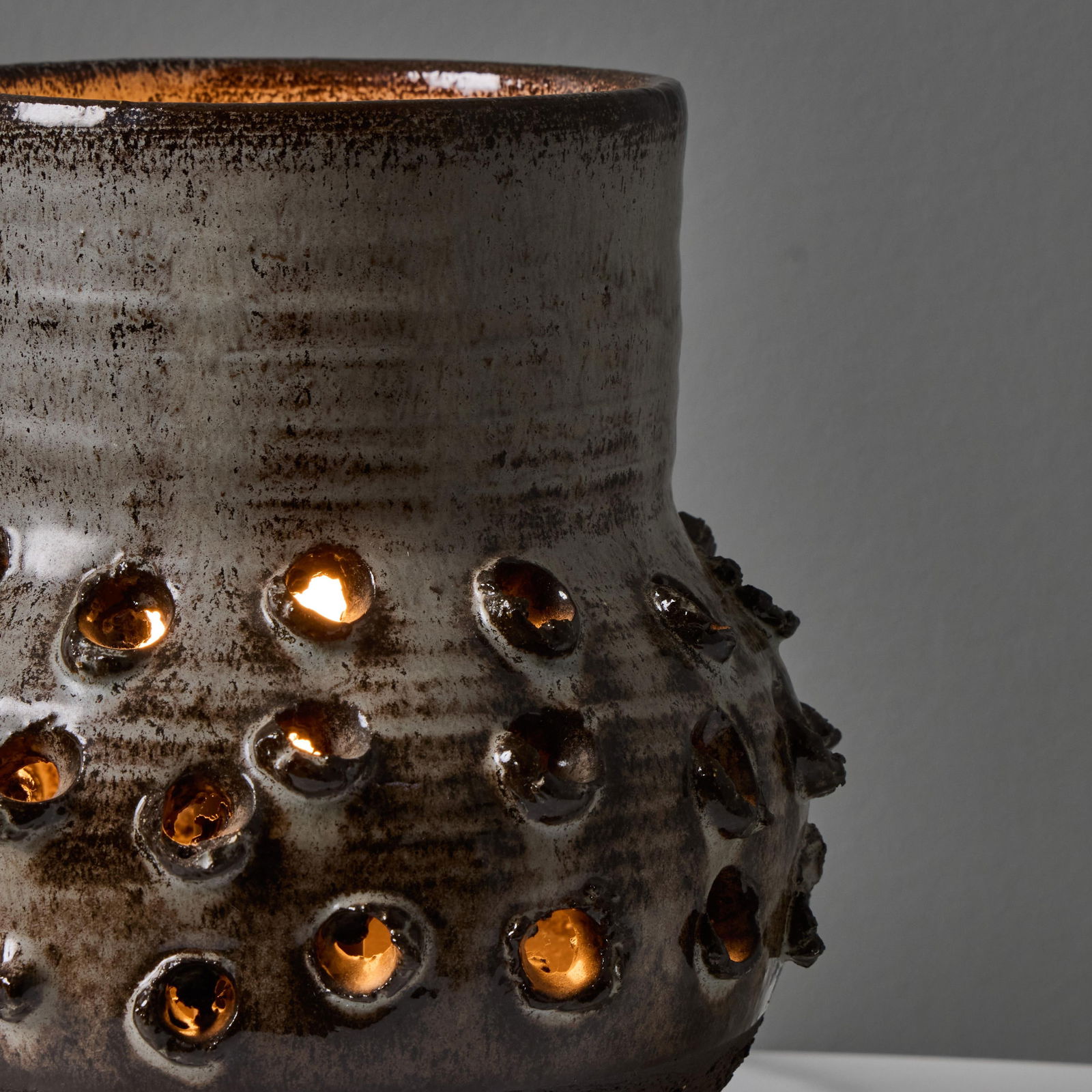 1970s Erik Glud Studio Crafted Stoneware Footed Table Lamp - 9