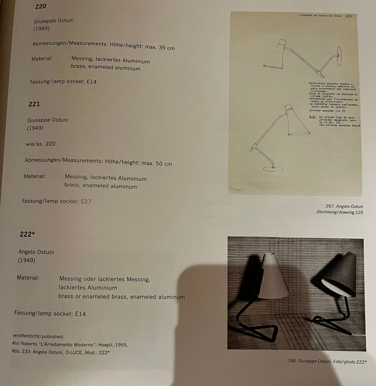 1950s Giuseppe Ostuni Red Conical Table Lamp for Oluce - 17