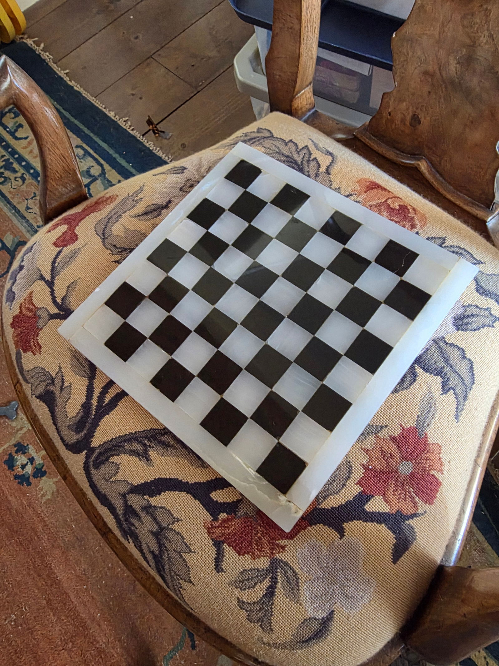 Marble and Onyx Chess Board - 2