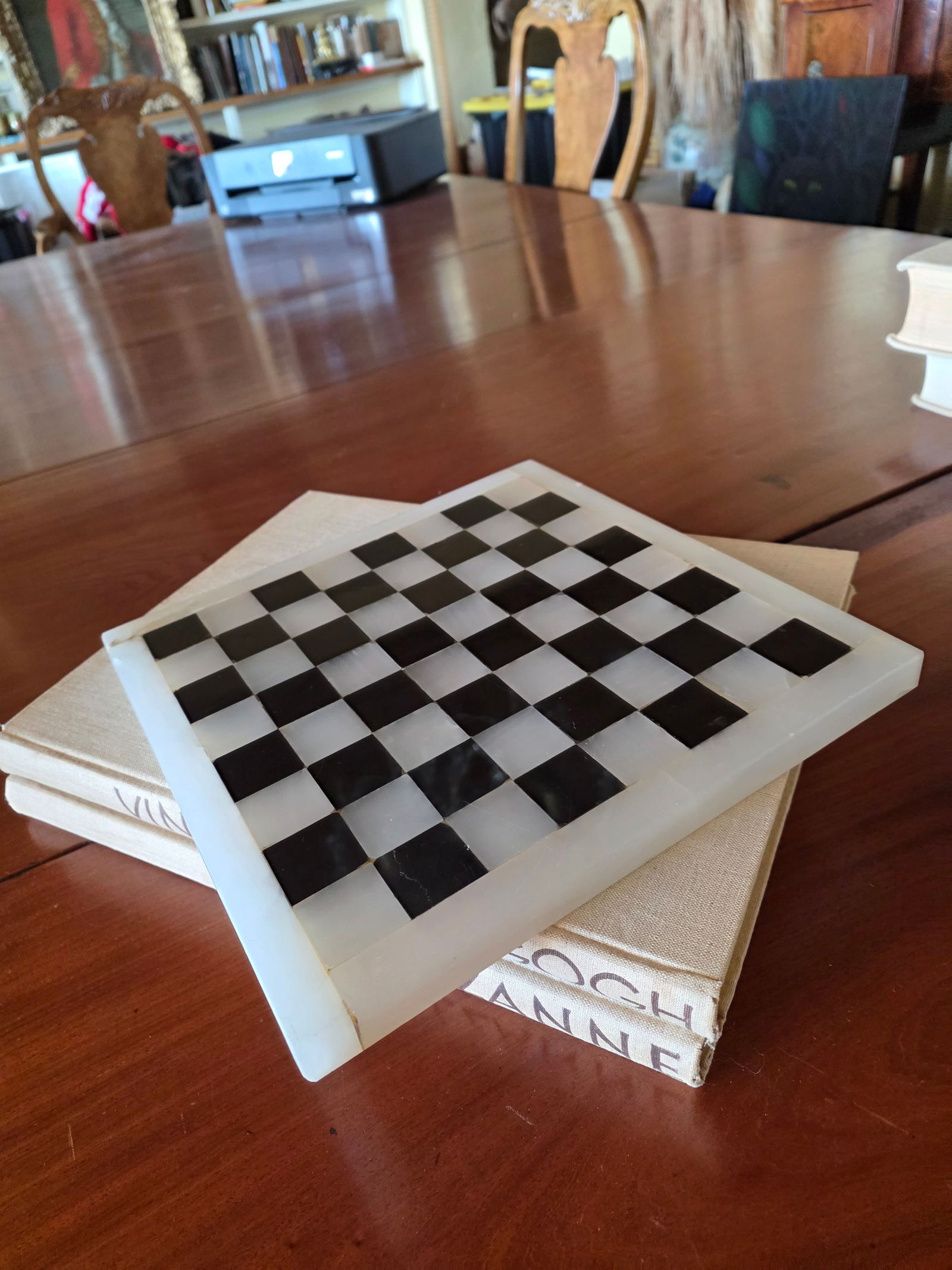 Marble and Onyx Chess Board - 9