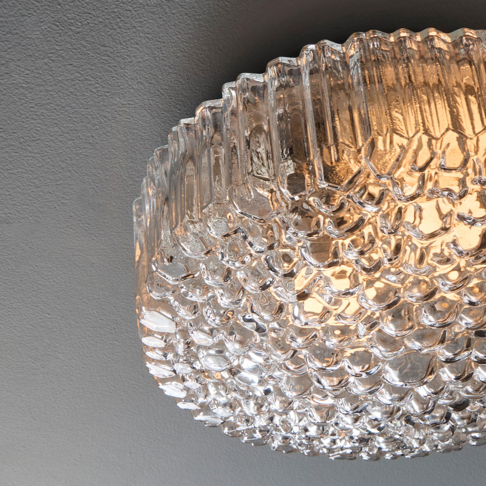 1960s Helena Tynell Model #A668 Bubble Glass Flush Mount for Limburg - 12