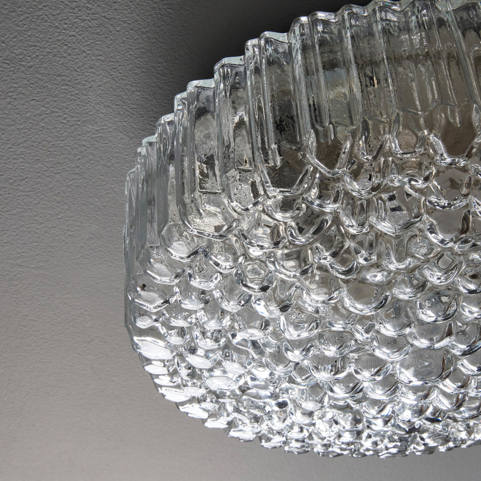 1960s Helena Tynell Model #A668 Bubble Glass Flush Mount for Limburg - 13
