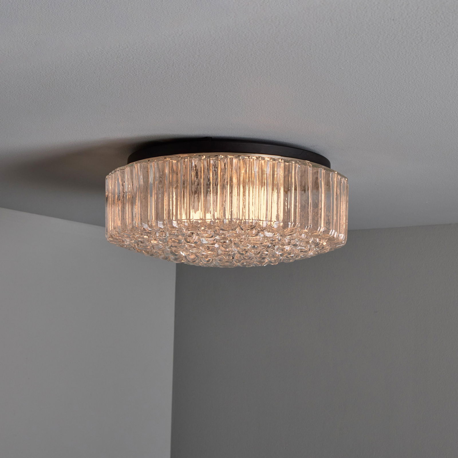 1960s Helena Tynell Model #A668 Bubble Glass Flush Mount for Limburg - 2