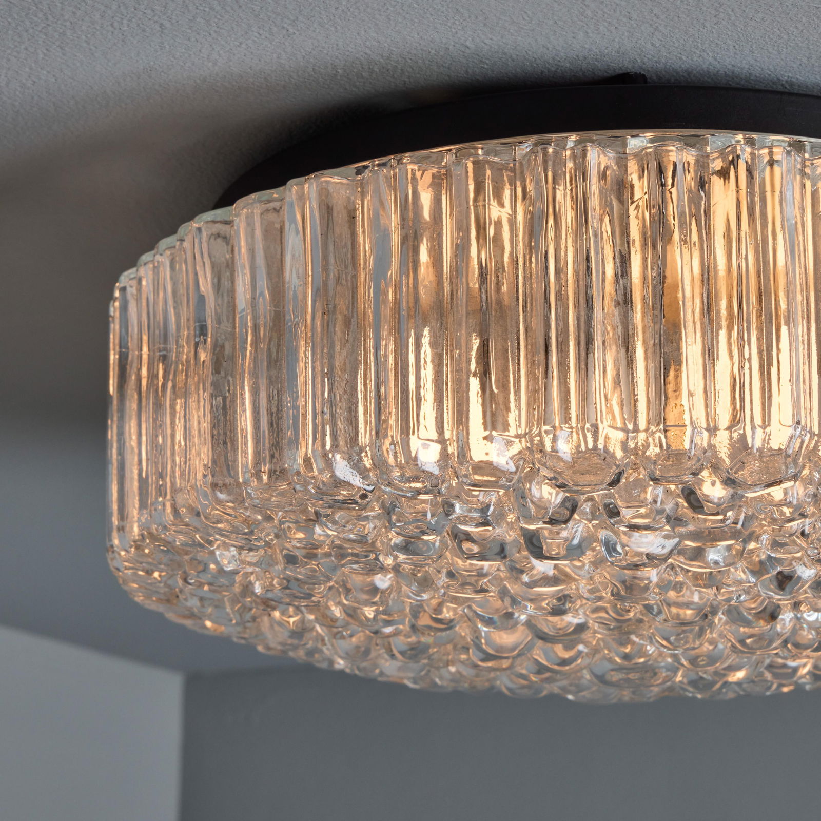 1960s Helena Tynell Model #A668 Bubble Glass Flush Mount for Limburg - 6