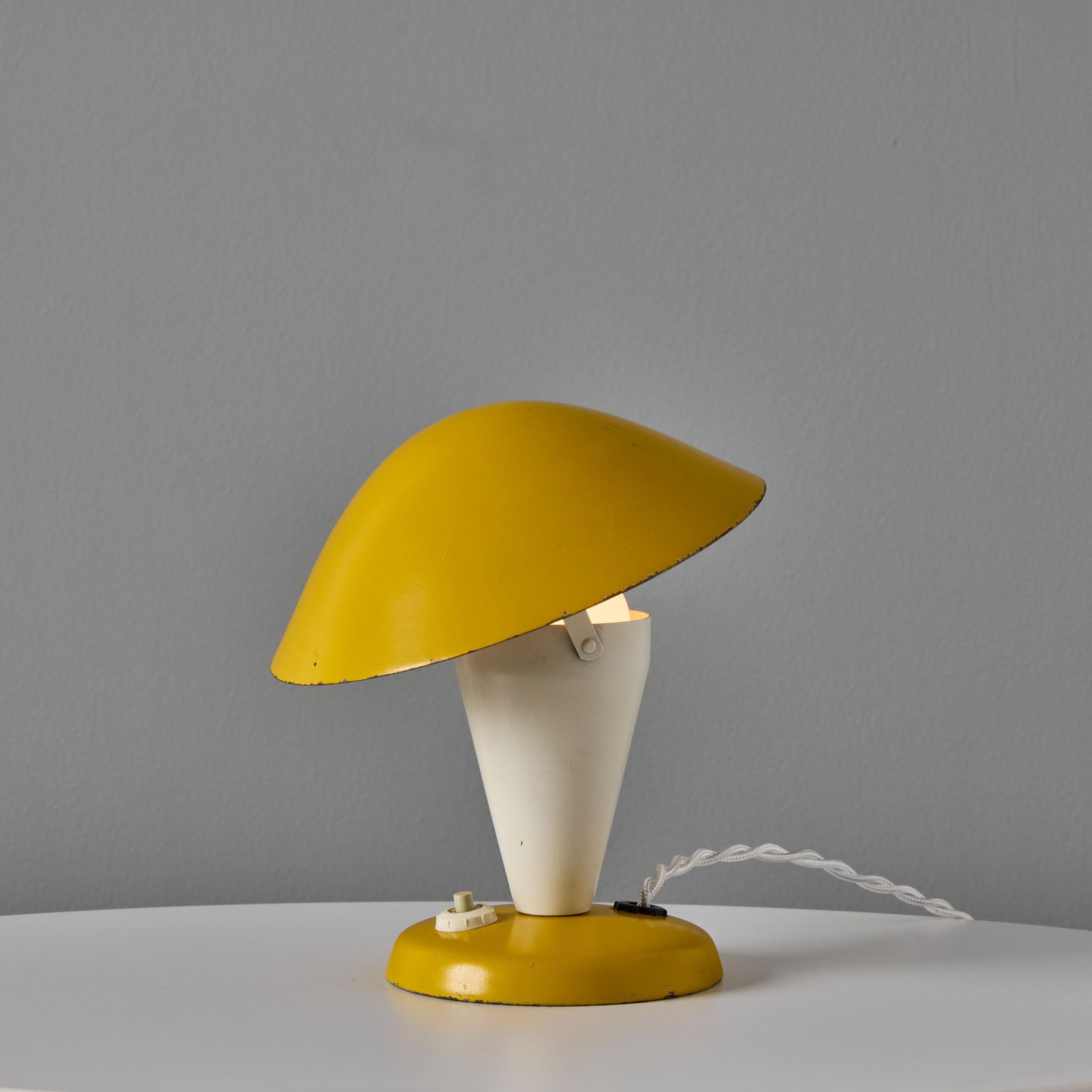 Pair of 1940s Josef Hurka Yellow Adjustable Shade Table Lamps for Napako - 3