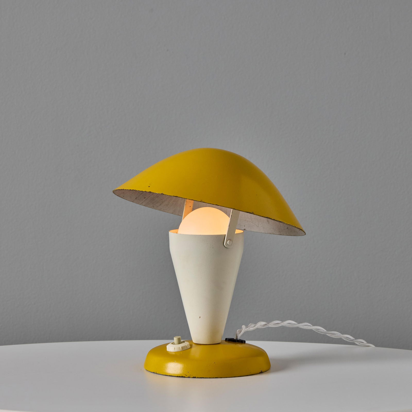 Pair of 1940s Josef Hurka Yellow Adjustable Shade Table Lamps for Napako - 6