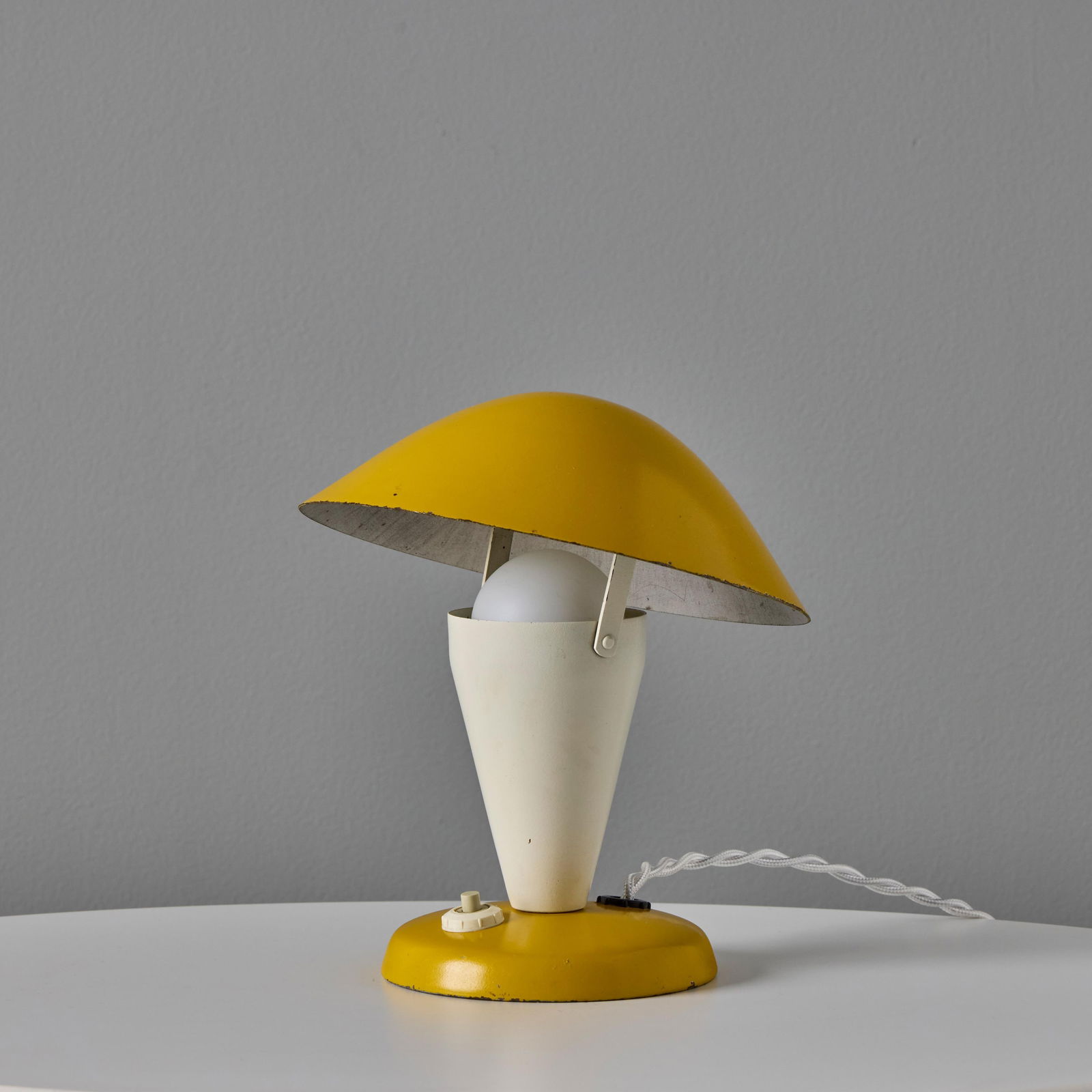 Pair of 1940s Josef Hurka Yellow Adjustable Shade Table Lamps for Napako - 7