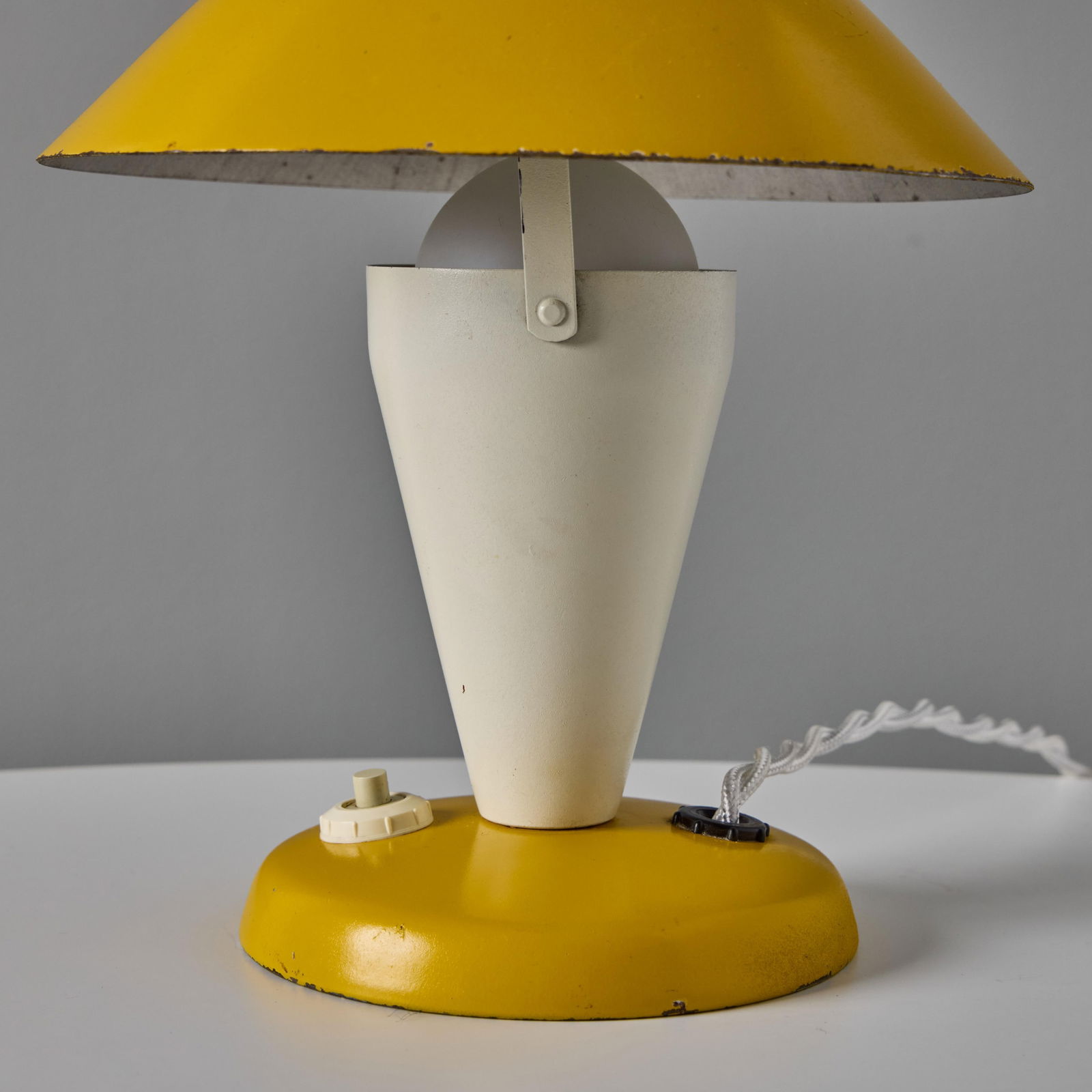 Pair of 1940s Josef Hurka Yellow Adjustable Shade Table Lamps for Napako - 8