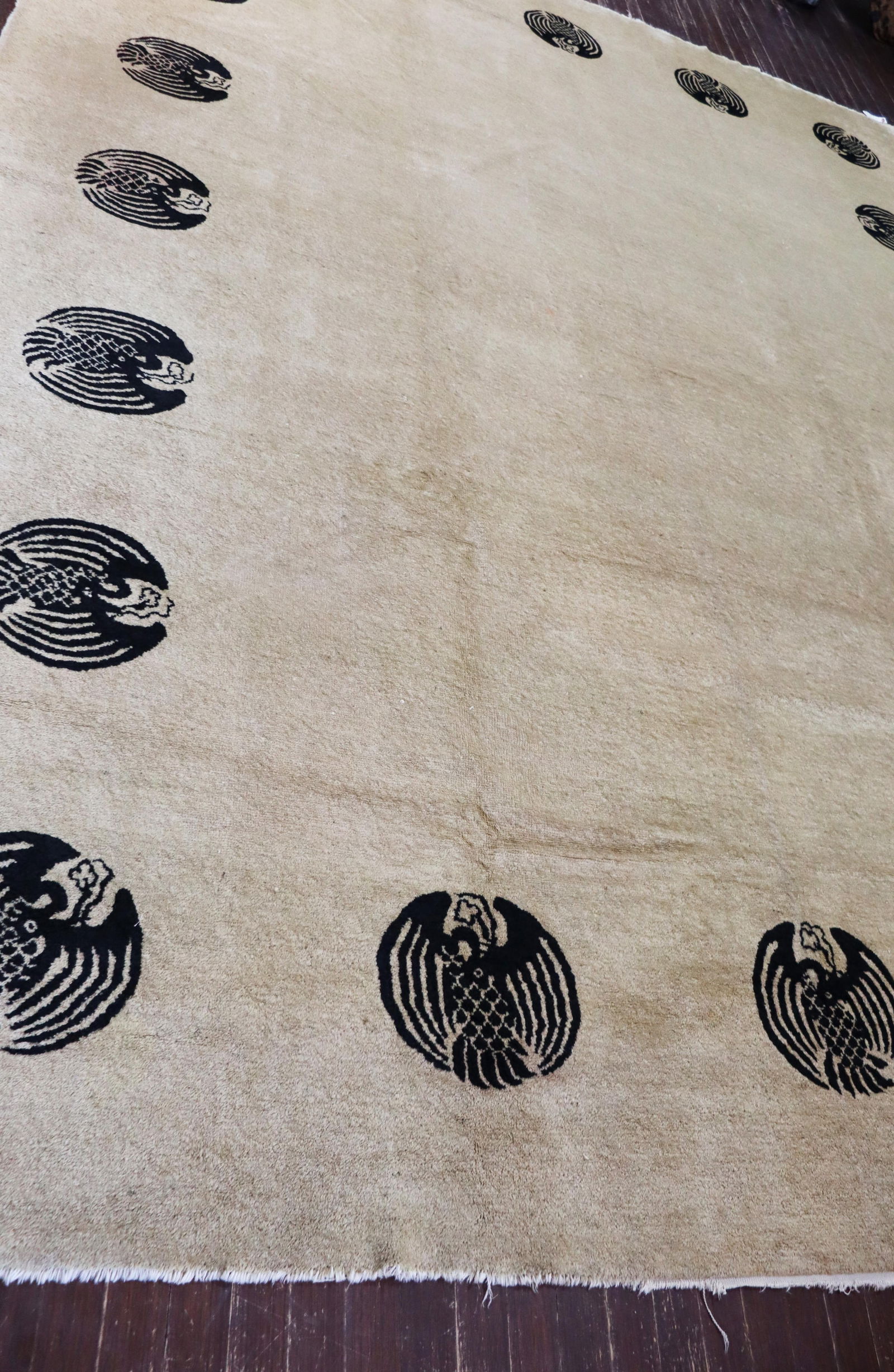 Antique Peking Chinese/Art Deco Carpet - 8