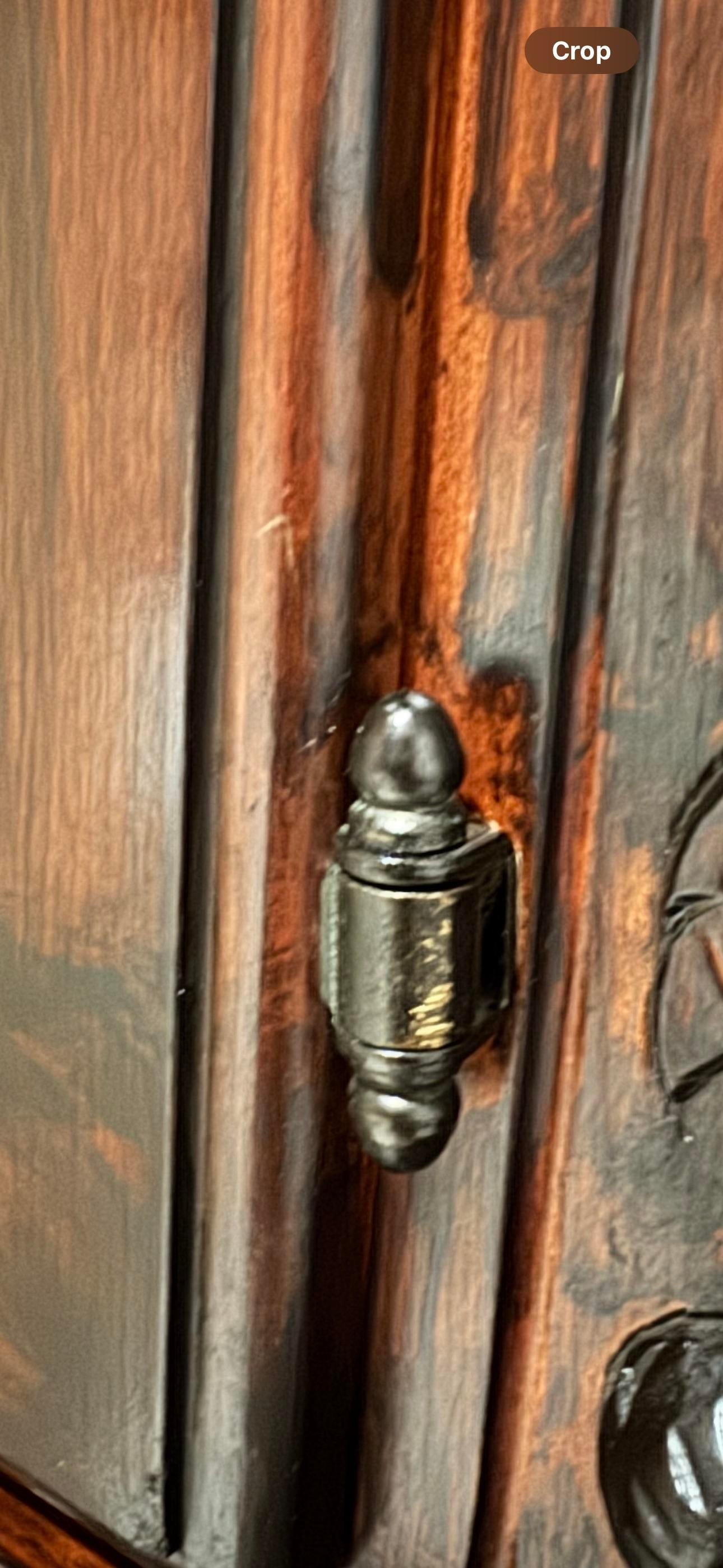 1950s Heavily Carved Spanish Style MCM Sideboard W/ All Keys - 12