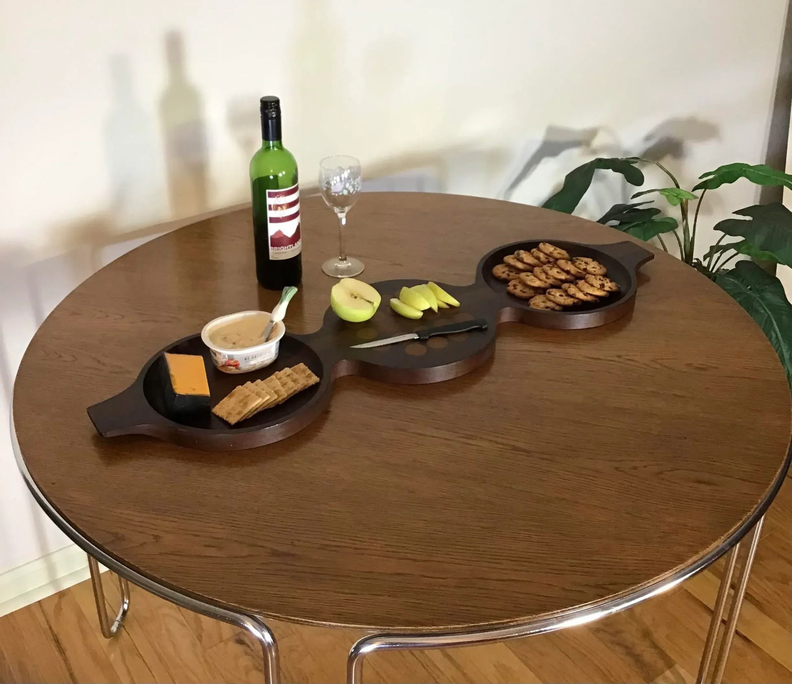 Circa 1965 Skjode Skjern Danmark Triple Gourd Serving Tray - 12