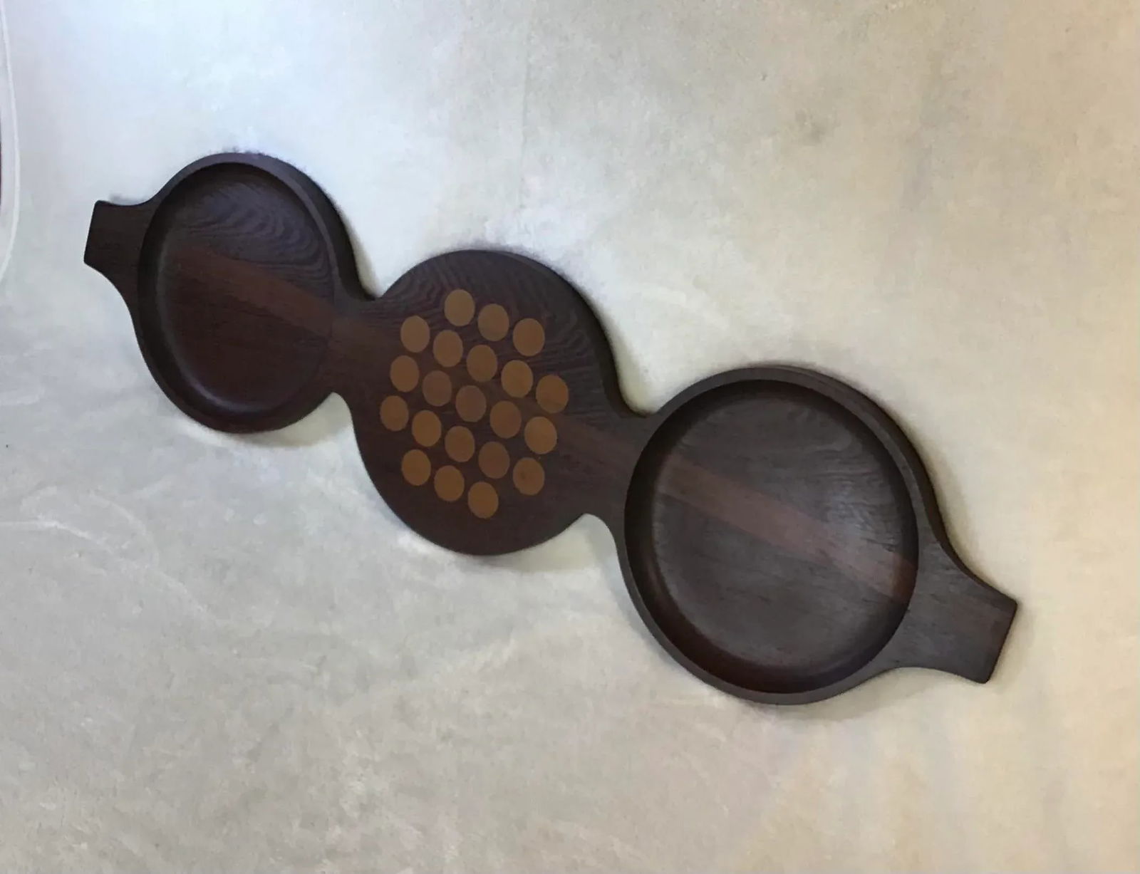 Circa 1965 Skjode Skjern Danmark Triple Gourd Serving Tray - 3