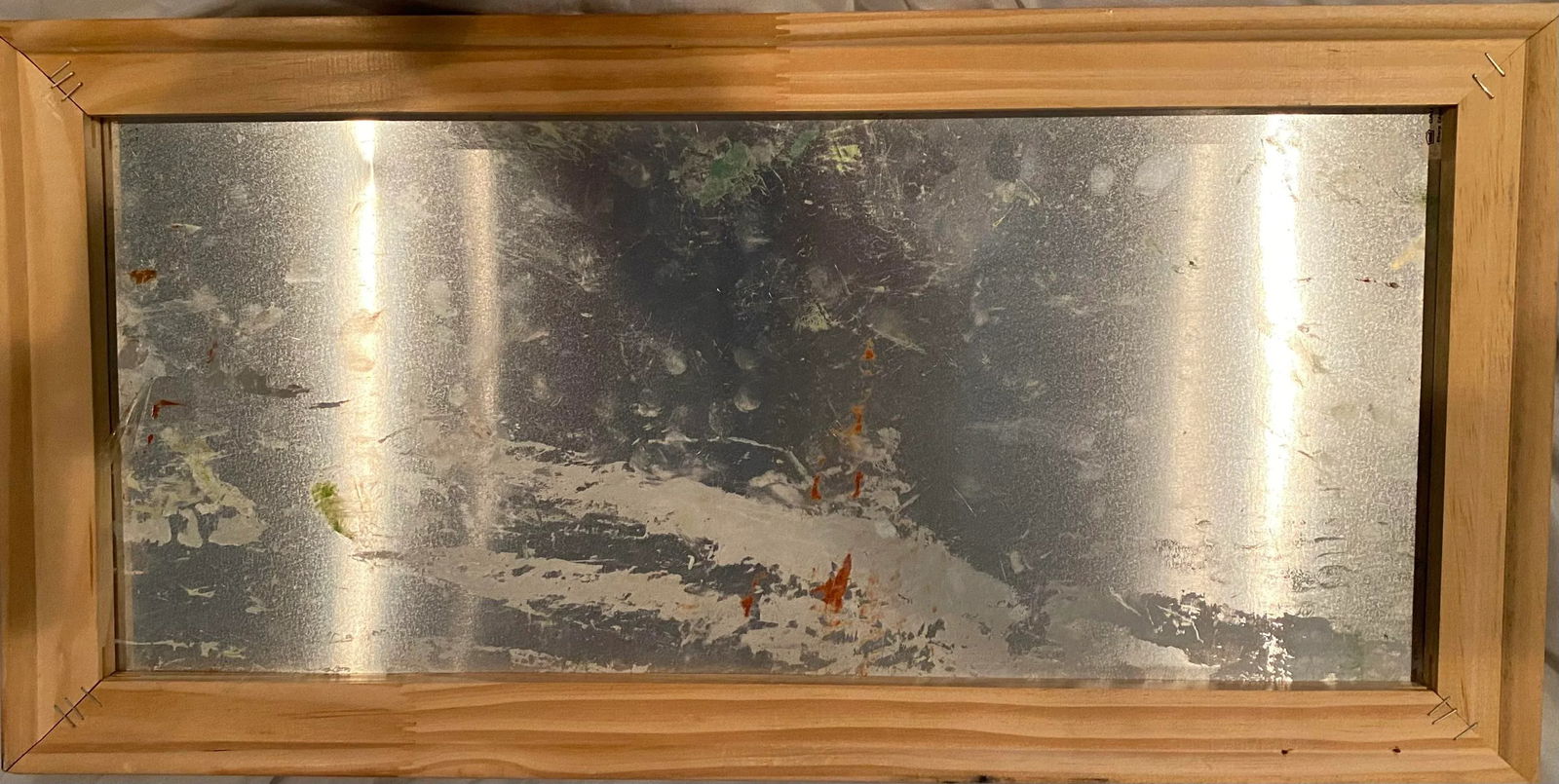 Metalandscape 2 by Rosario-Laguna Contemporary Aerial View Landscape Oil Painting on Aluminum - 4